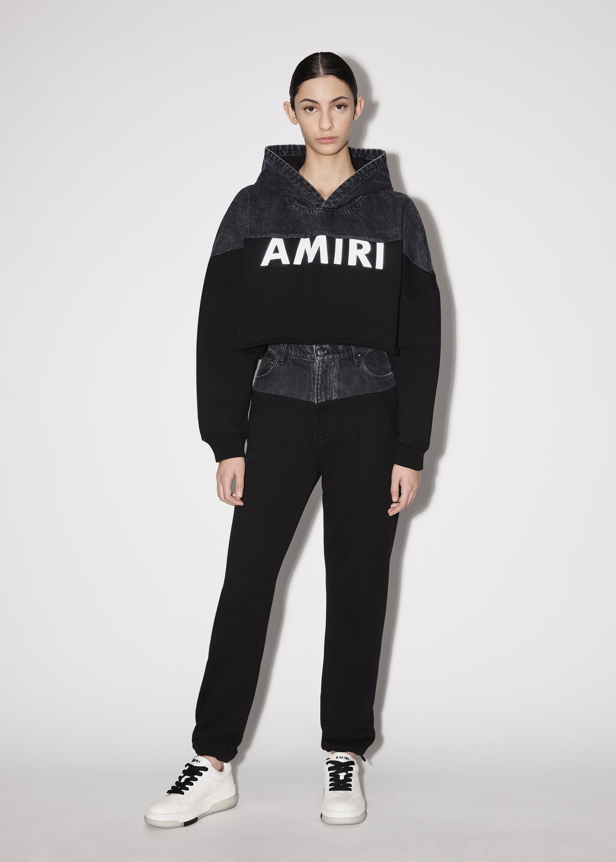 WOMEN - HYBRID SWEATPANT - SATIN BLACK / BLACK sold by AMIRI product image thumbnail 2