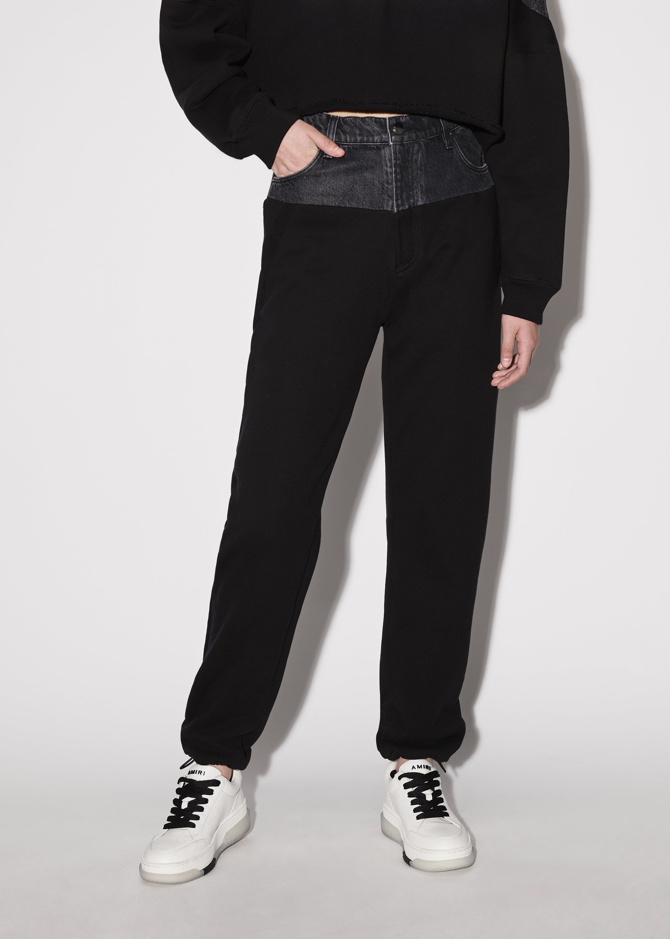 WOMEN - HYBRID SWEATPANT - SATIN BLACK / BLACK sold by AMIRI product image thumbnail 3