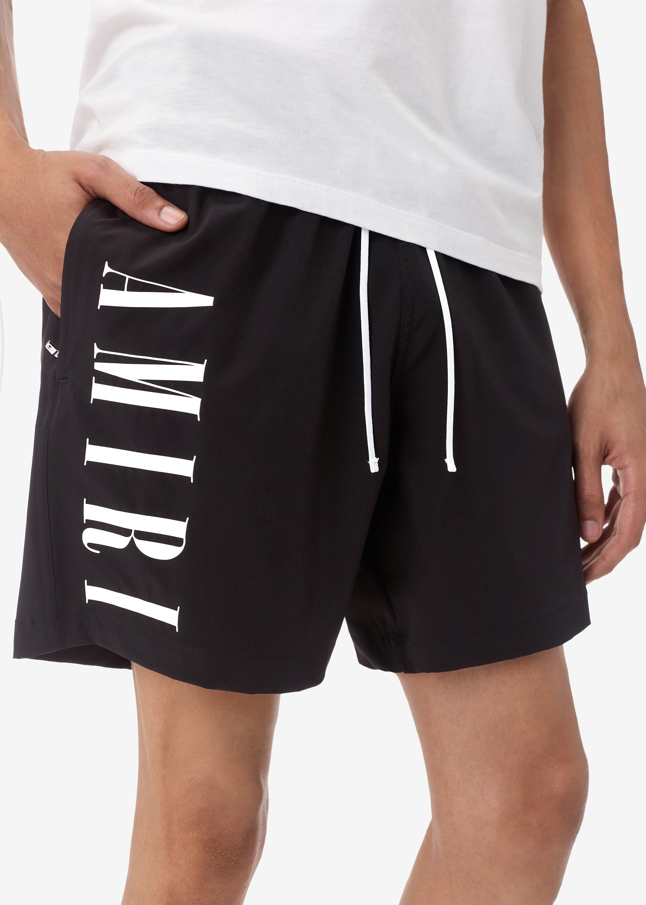 VERTICAL LOGO SWIM TRUNKS - BLACK sold by AMIRI product image thumbnail 5