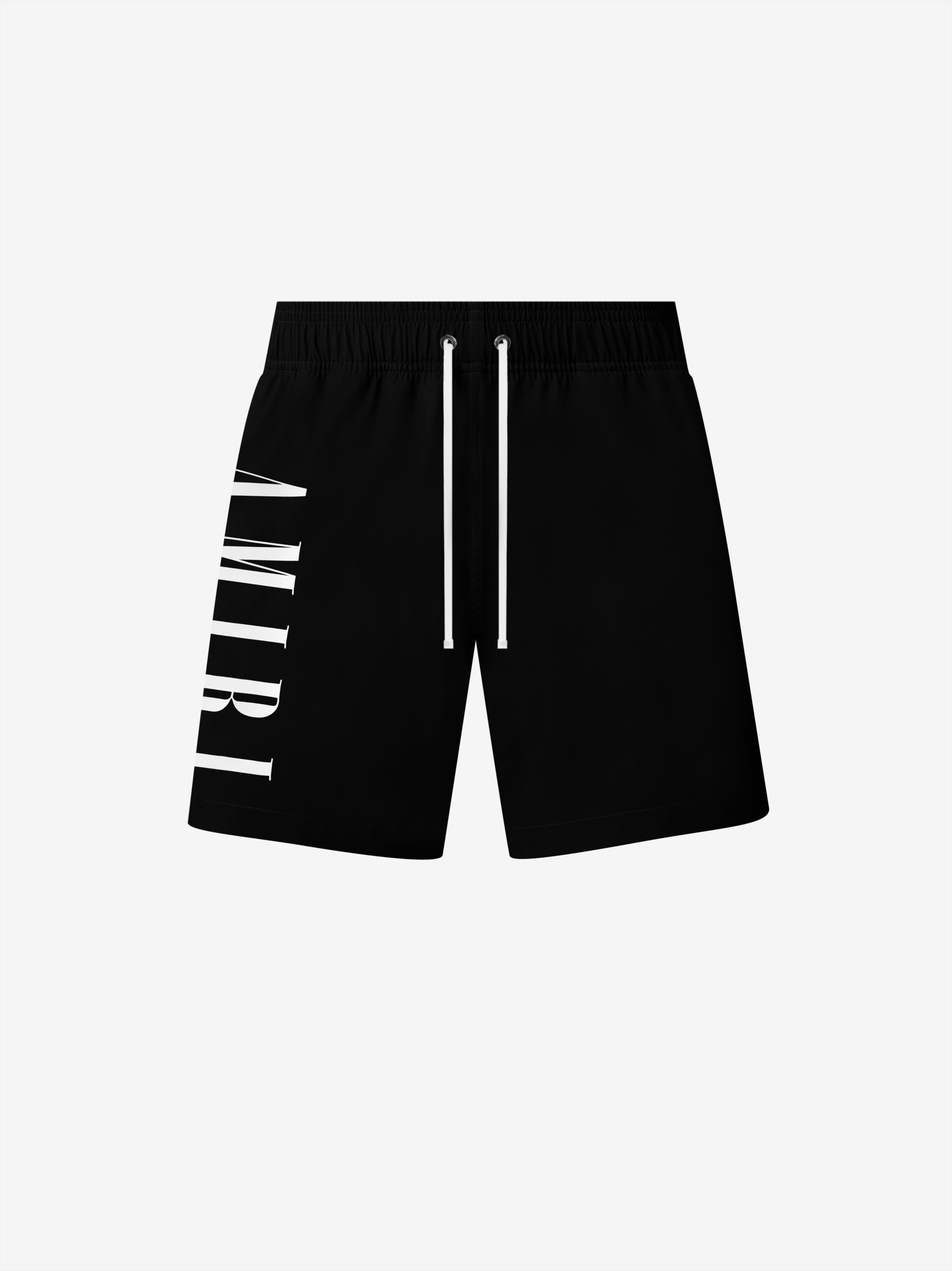 VERTICAL LOGO SWIM TRUNKS - BLACK sold by AMIRI
