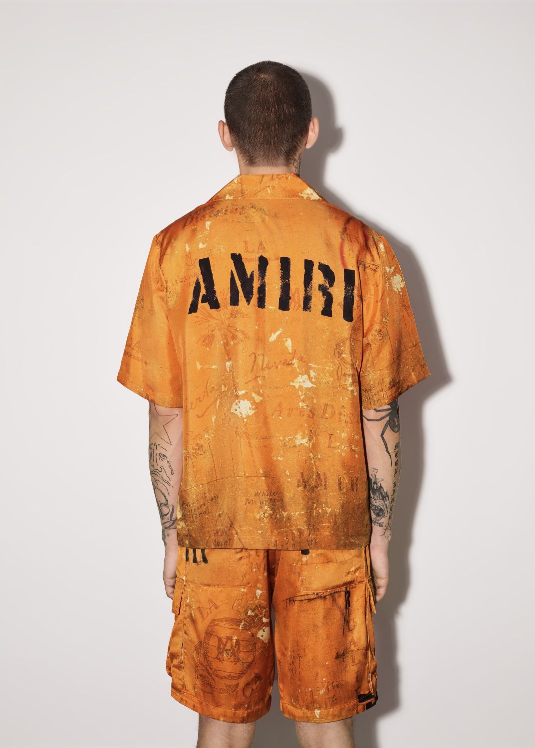 ARMY STENCIL CAMP SHIRT - ORANGE sold by AMIRI product image thumbnail 4