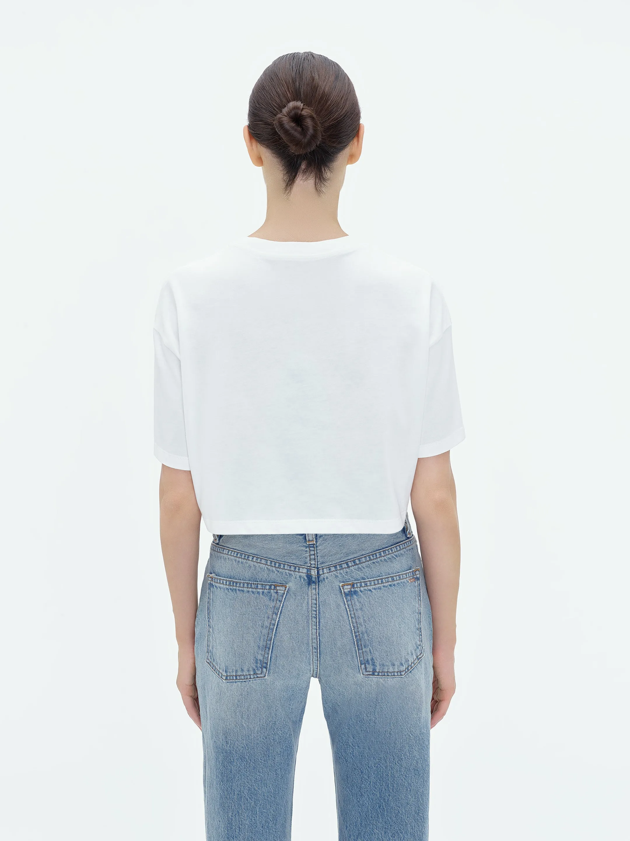 WOMEN - ARTS DISTRICT CROPPED TEE - White sold by AMIRI product image thumbnail 5
