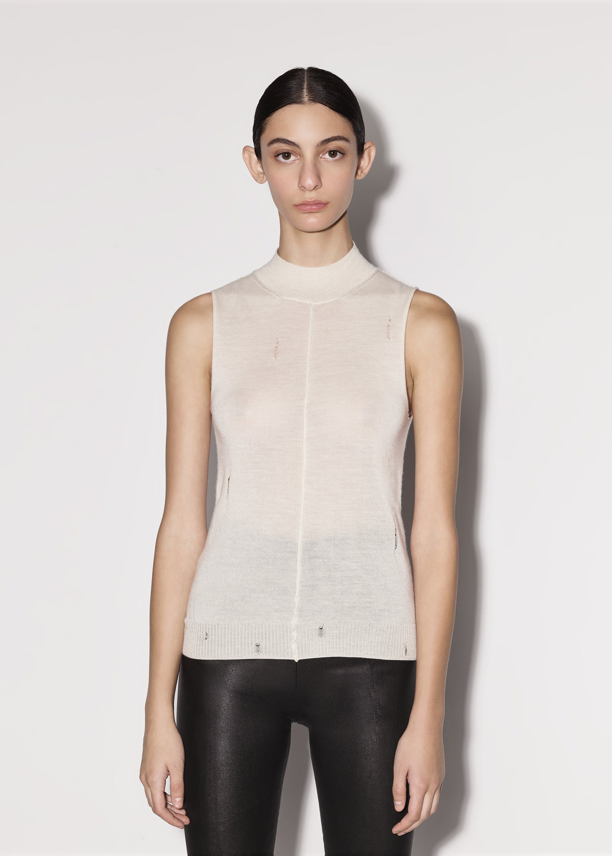WOMEN - MOCK NECK SHELL - ALABASTER sold by AMIRI product image thumbnail 3