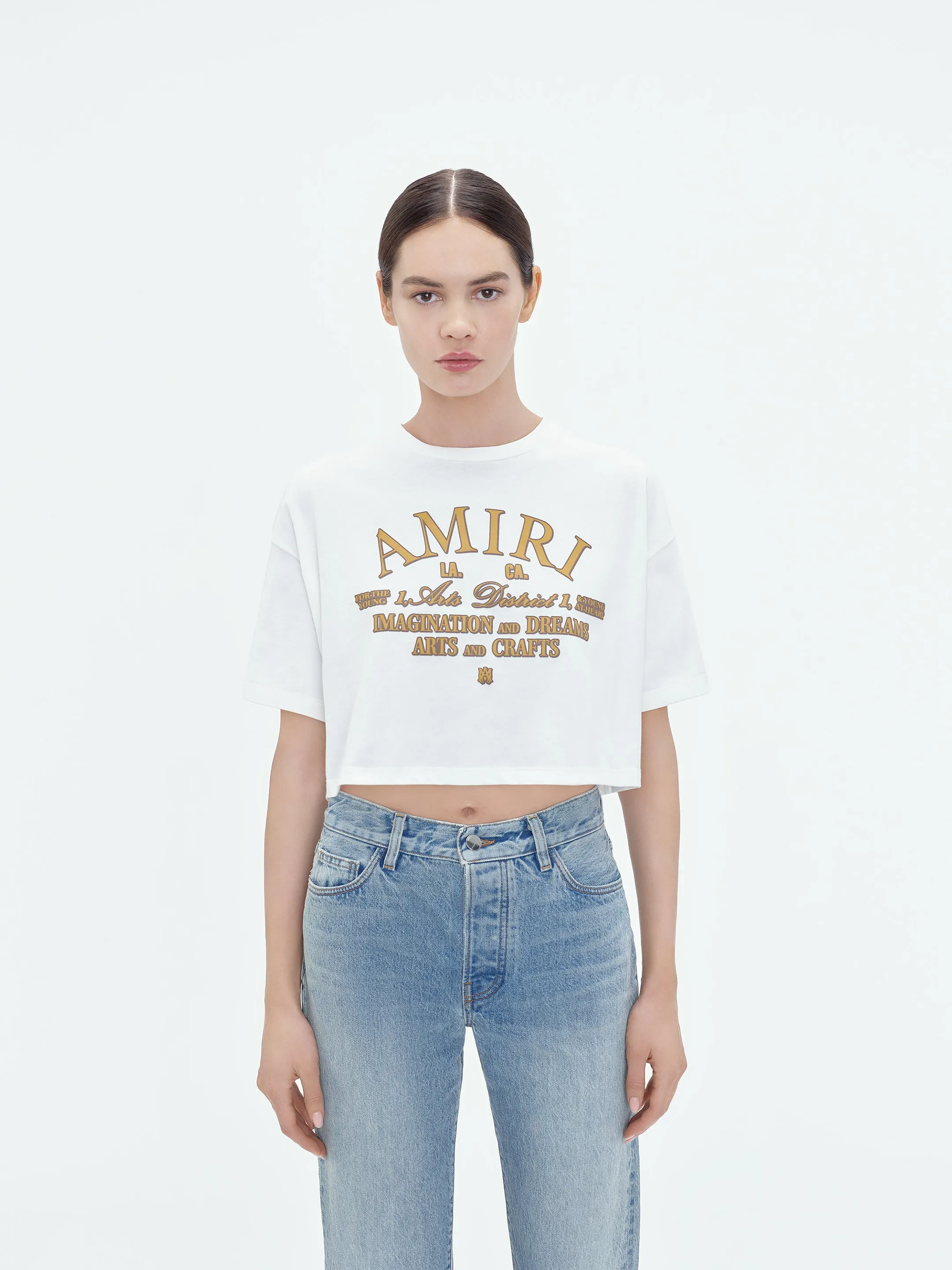 WOMEN - ARTS DISTRICT CROPPED TEE - White sold by AMIRI product image thumbnail 3