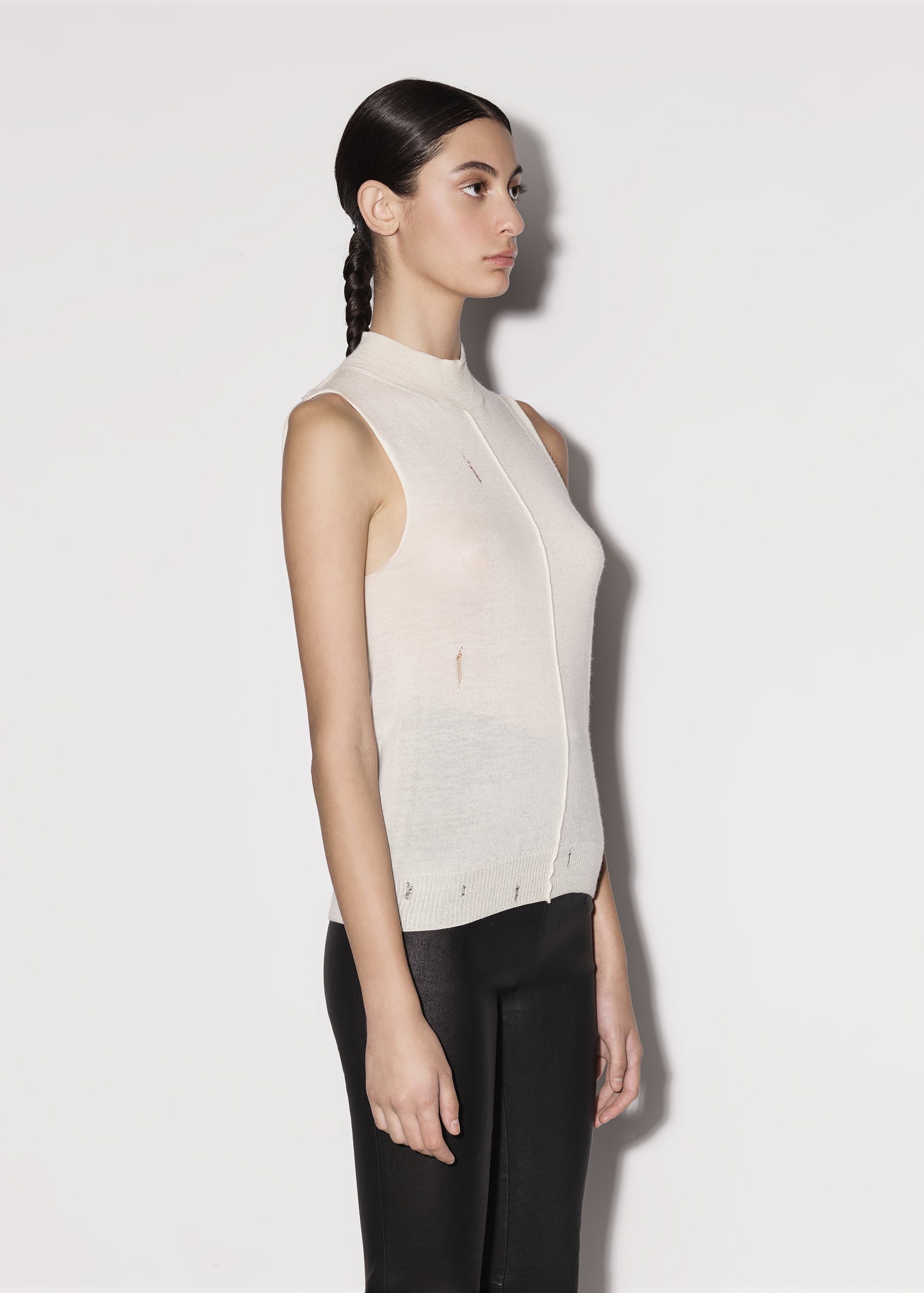 WOMEN - MOCK NECK SHELL - ALABASTER sold by AMIRI product image thumbnail 4