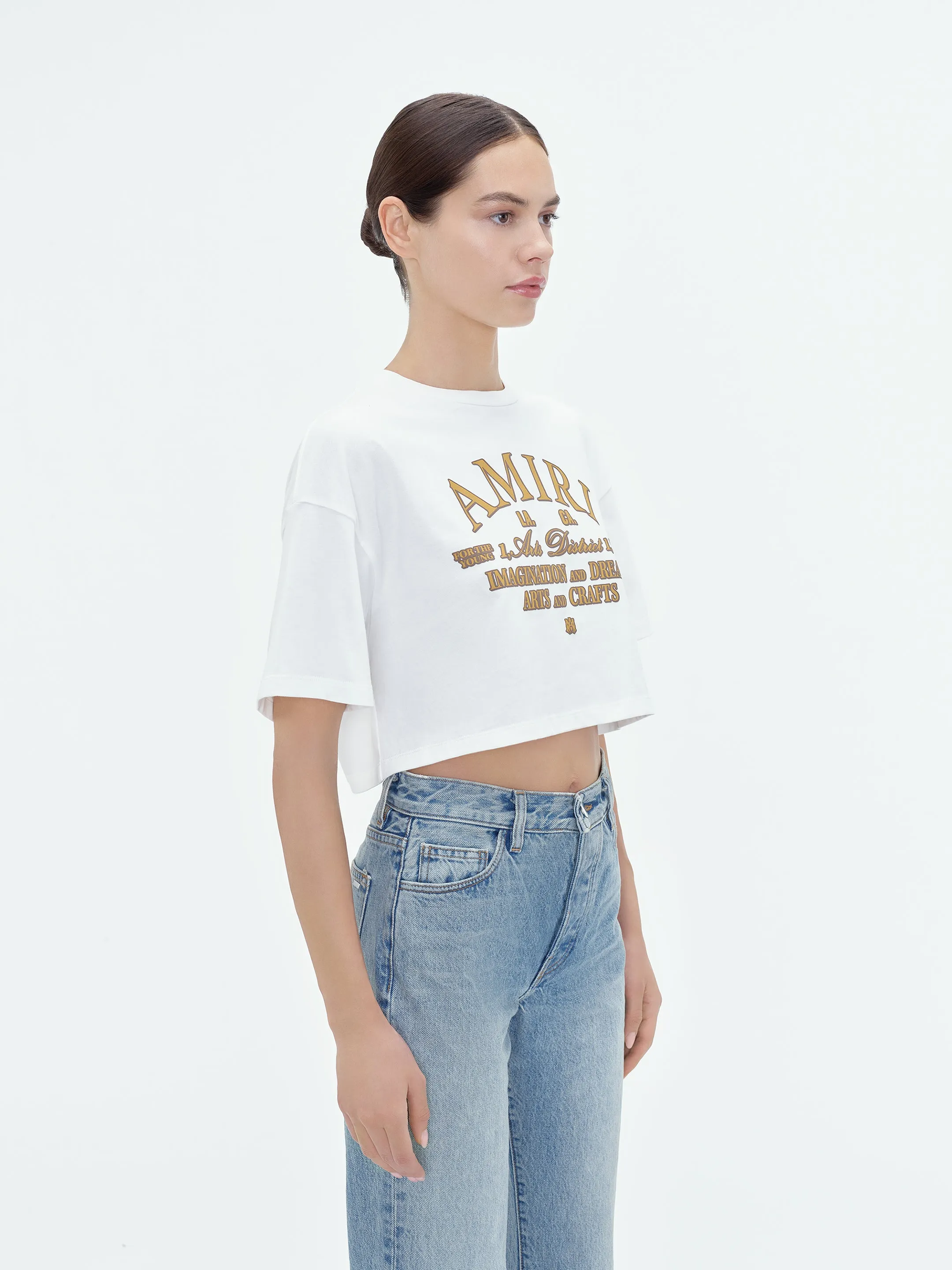 WOMEN - ARTS DISTRICT CROPPED TEE - White sold by AMIRI product image thumbnail 4