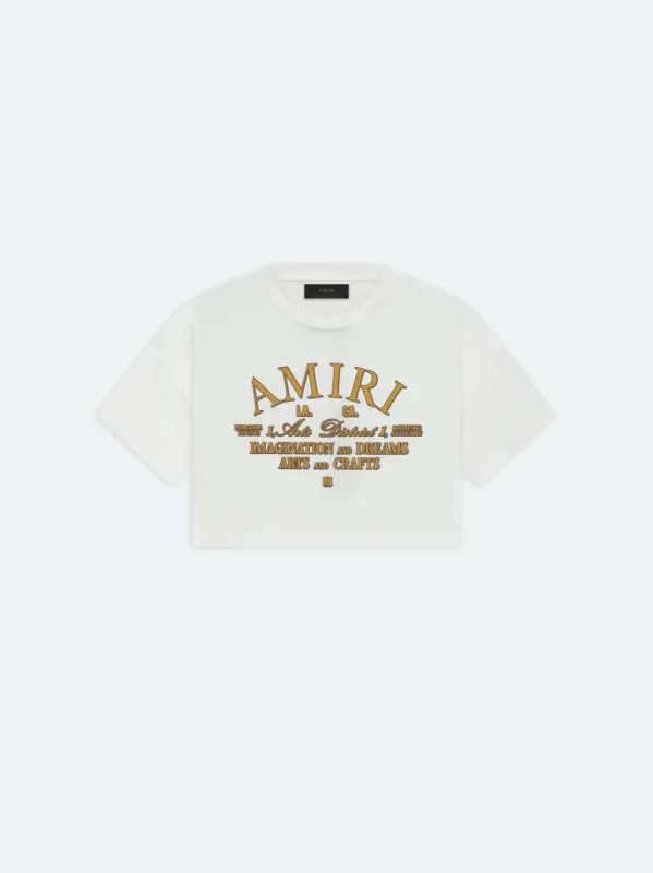 WOMEN - ARTS DISTRICT CROPPED TEE - White sold by AMIRI