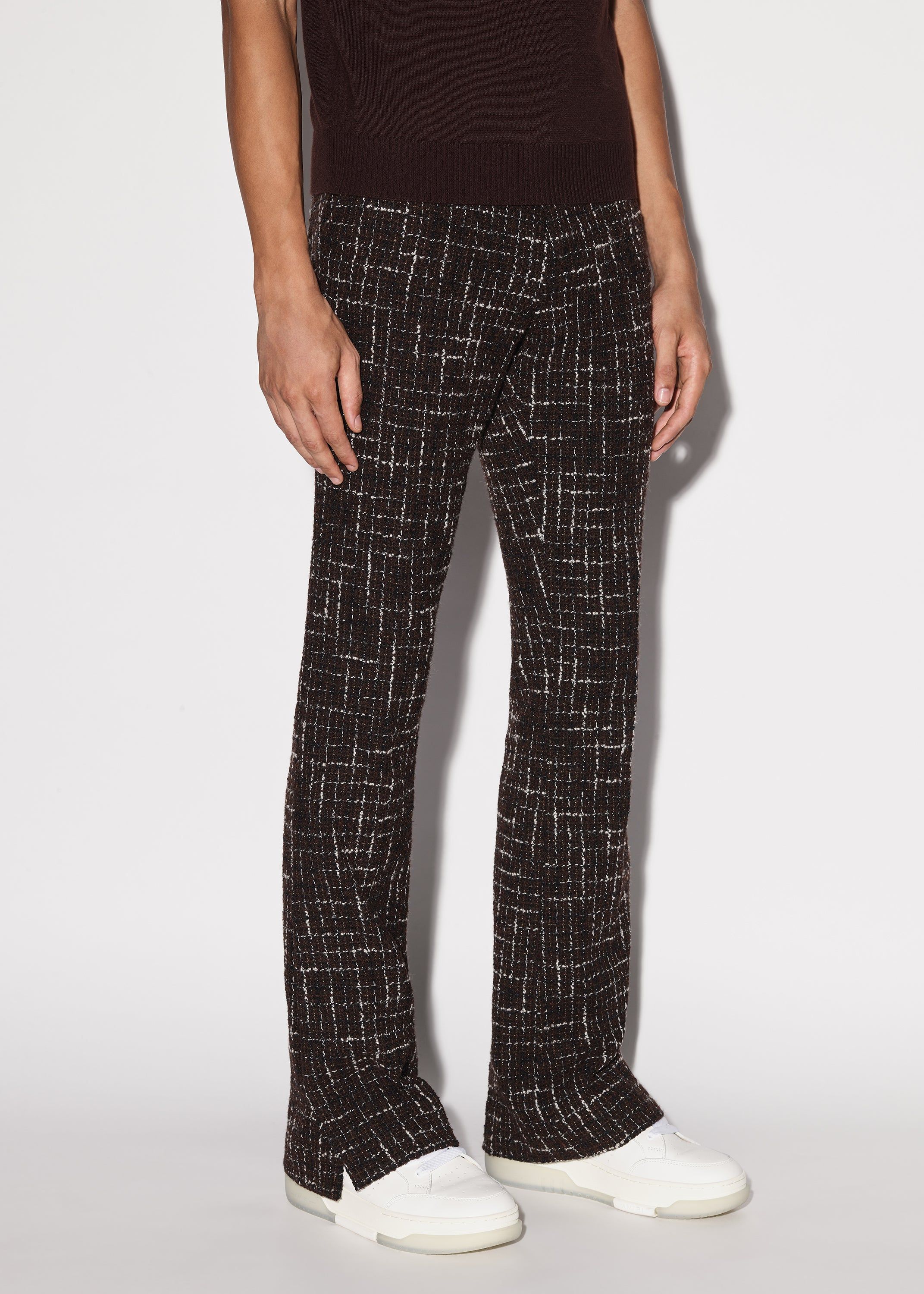 BOUCLE TAILORED FLARE PANT - BROWN sold by AMIRI product image thumbnail 3