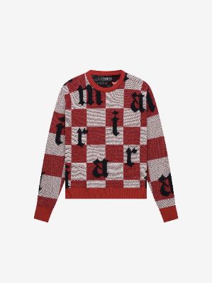 LOGO CHECK CREW - RED made by AMIRI
