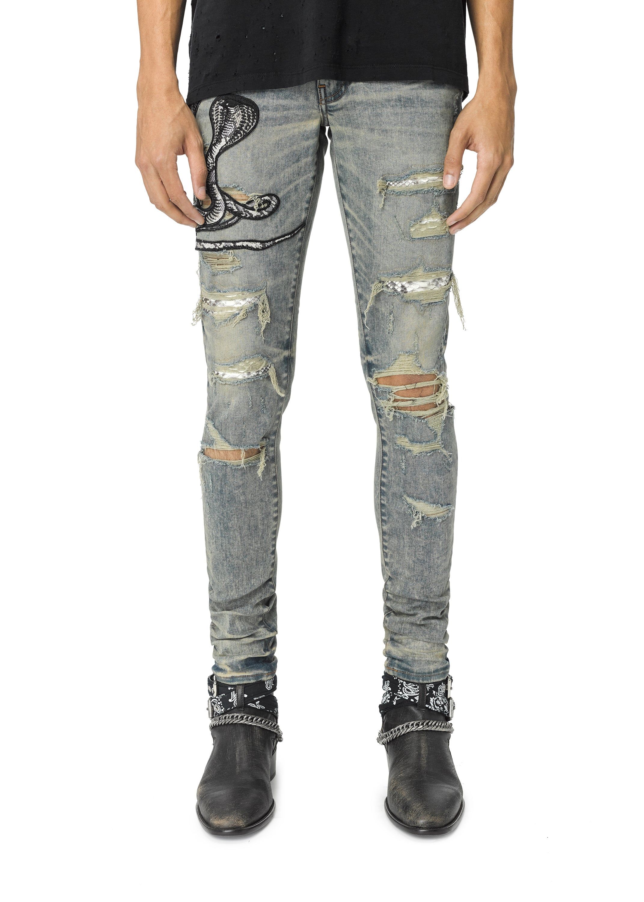 URKOOL Art Patch Snake Denim スネーク デニム URKOOL Art Patch Snake Denim スネーク デニム URKOOL Art