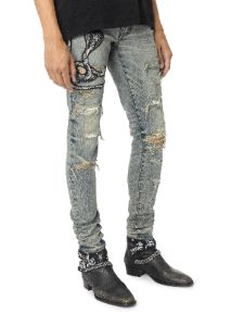 Snake Patch Jean Dirty Indigo sold by AMIRI