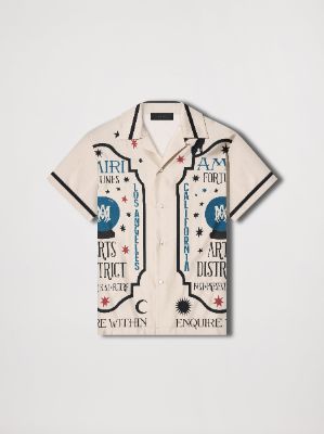 AMIRI FORTUNE BOWLING SHIRT - ALABASTER sold by AMIRI