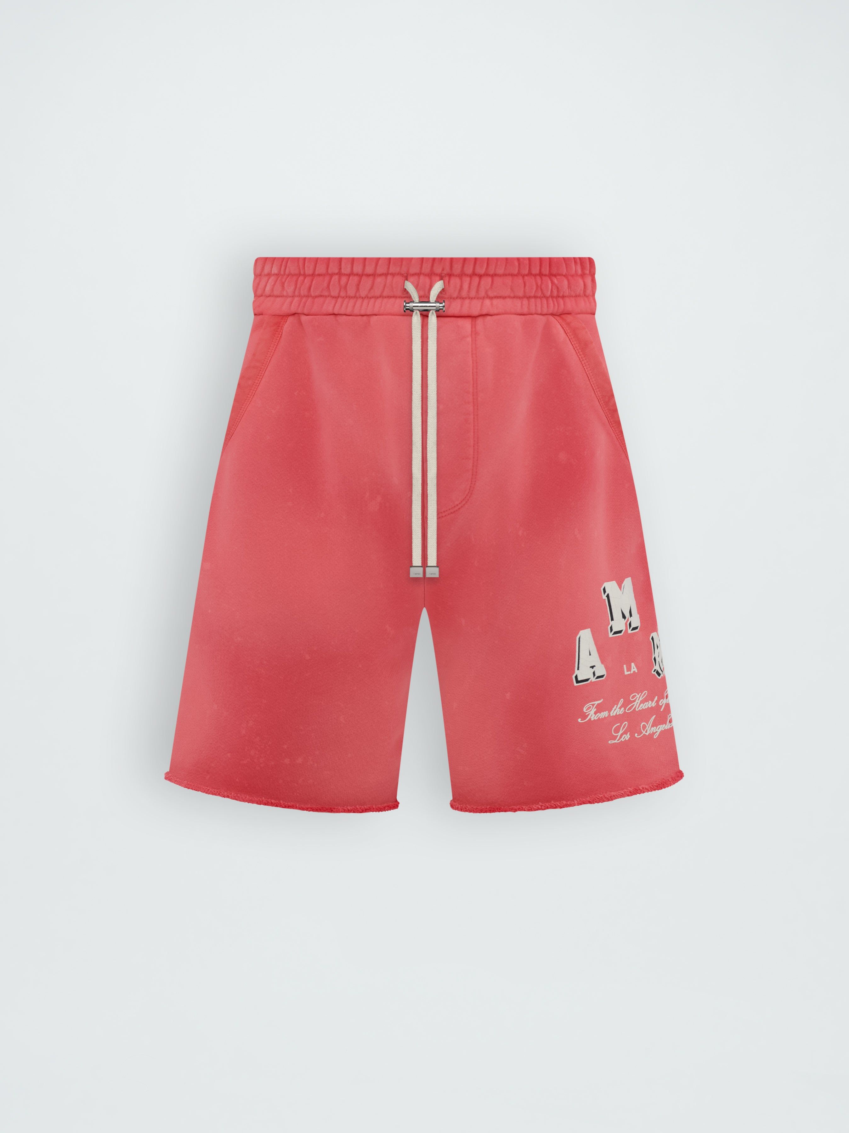 VINTAGE COLLEGIATE SHORTS - RED sold by AMIRI