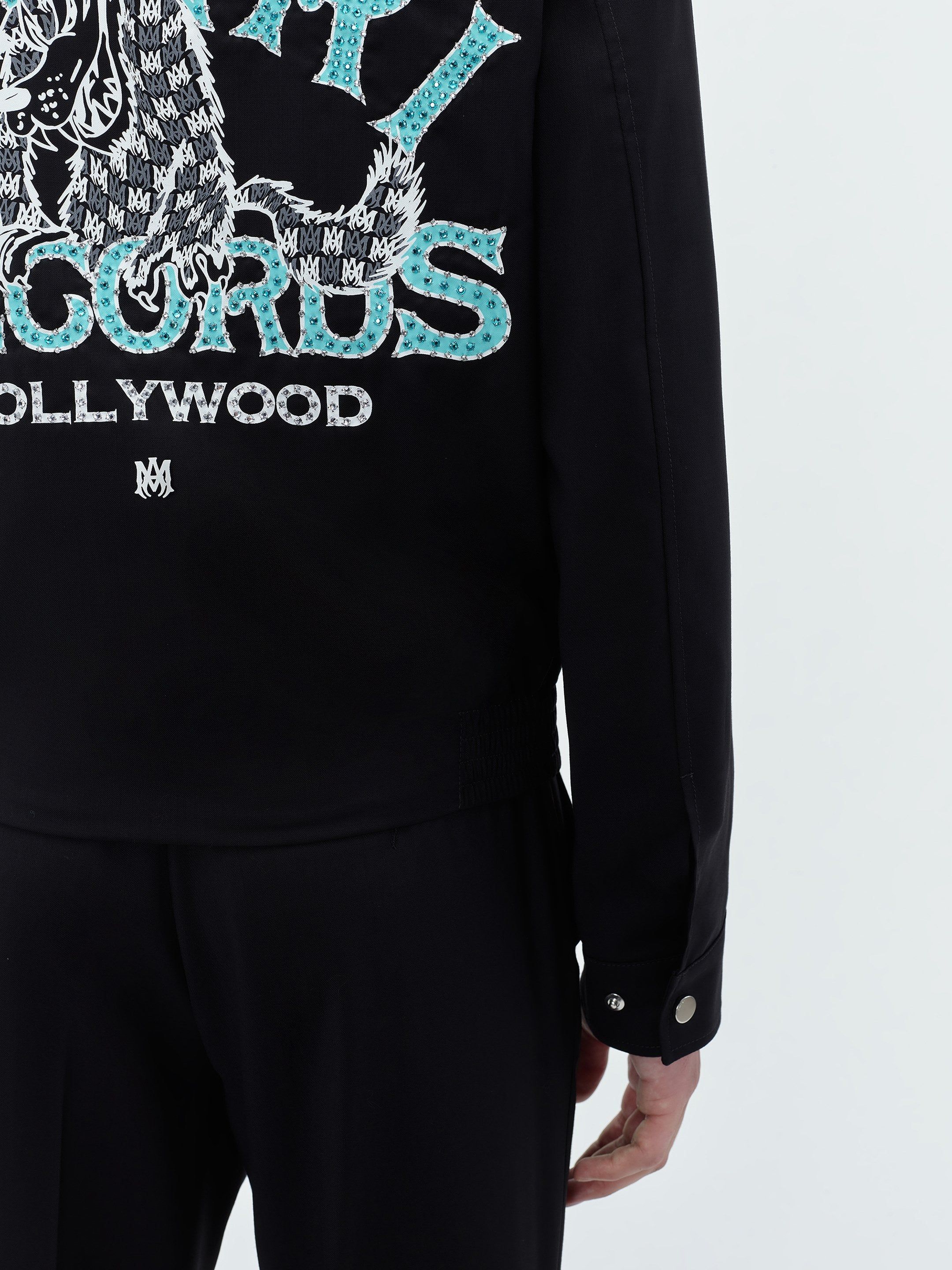 CRYSTAL EMBELLISHED WOLF BLOUSON - BLACK sold by AMIRI product image thumbnail 7