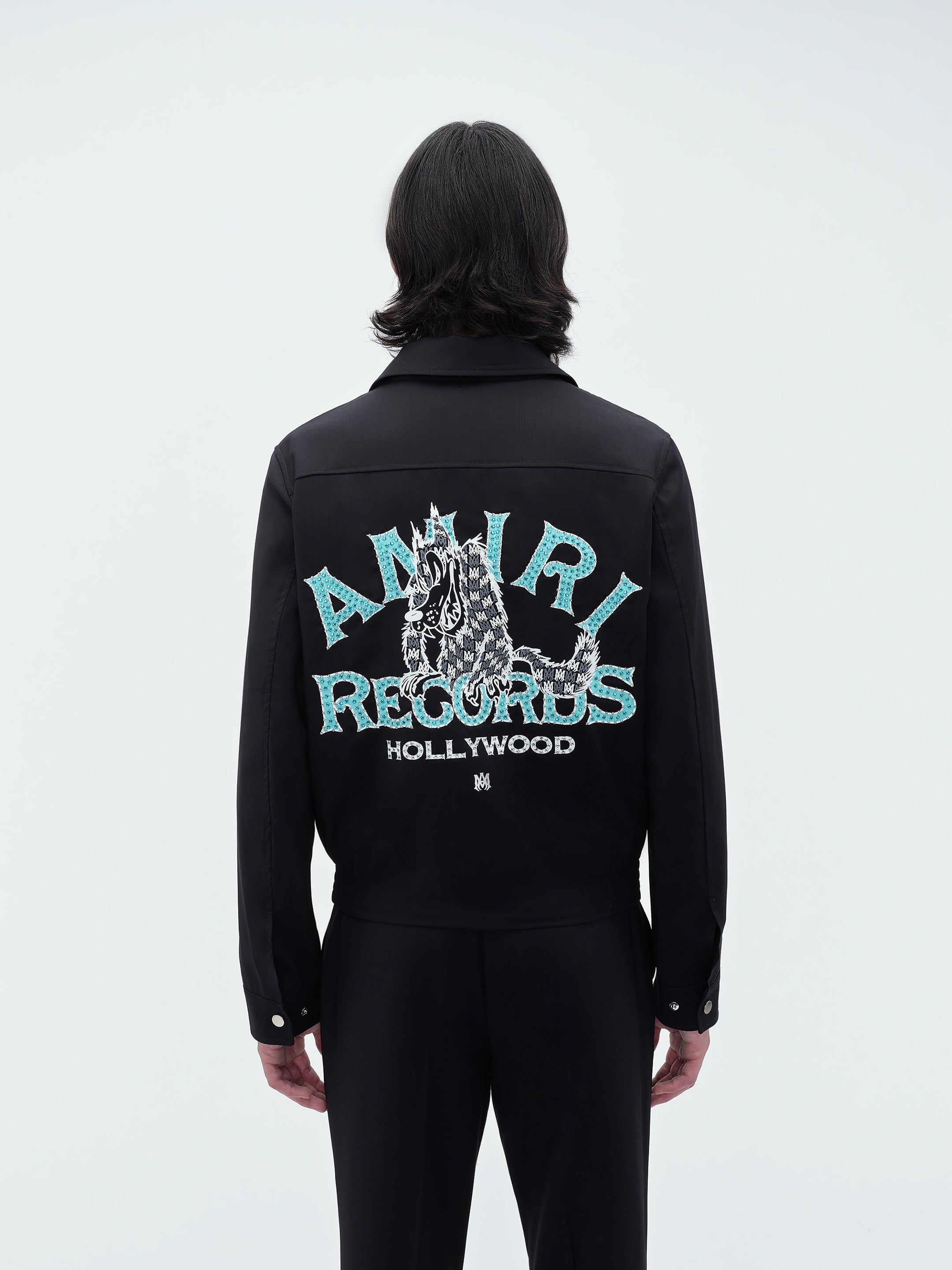 CRYSTAL EMBELLISHED WOLF BLOUSON - BLACK sold by AMIRI product image thumbnail 4