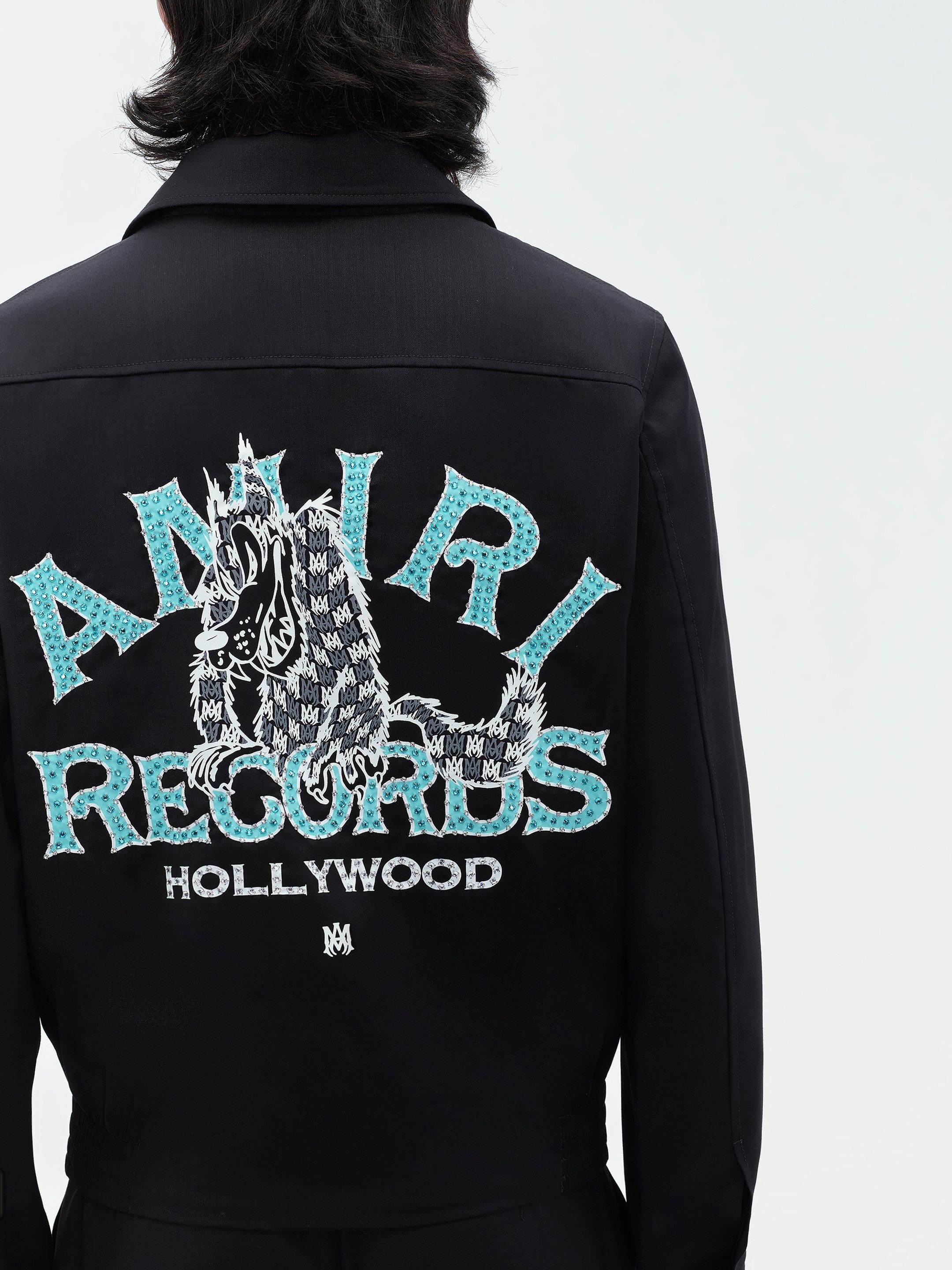 CRYSTAL EMBELLISHED WOLF BLOUSON - BLACK sold by AMIRI product image thumbnail 6