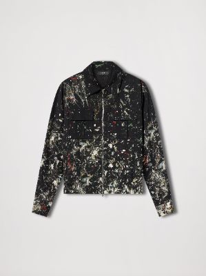 PAINT SPLATTER BLOUSON - BLACK made by AMIRI
