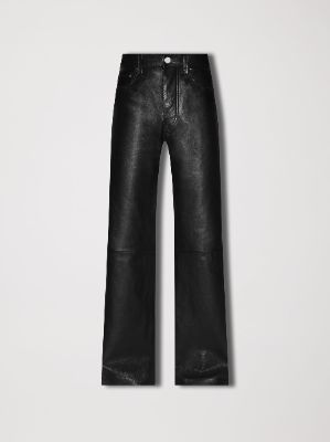 WOMEN - PLONGE 5 POCKET BAGGY PANTS - BLACK sold by AMIRI