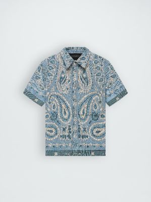 TAPESTRY BANDANA SHIRT - BLUE sold by AMIRI