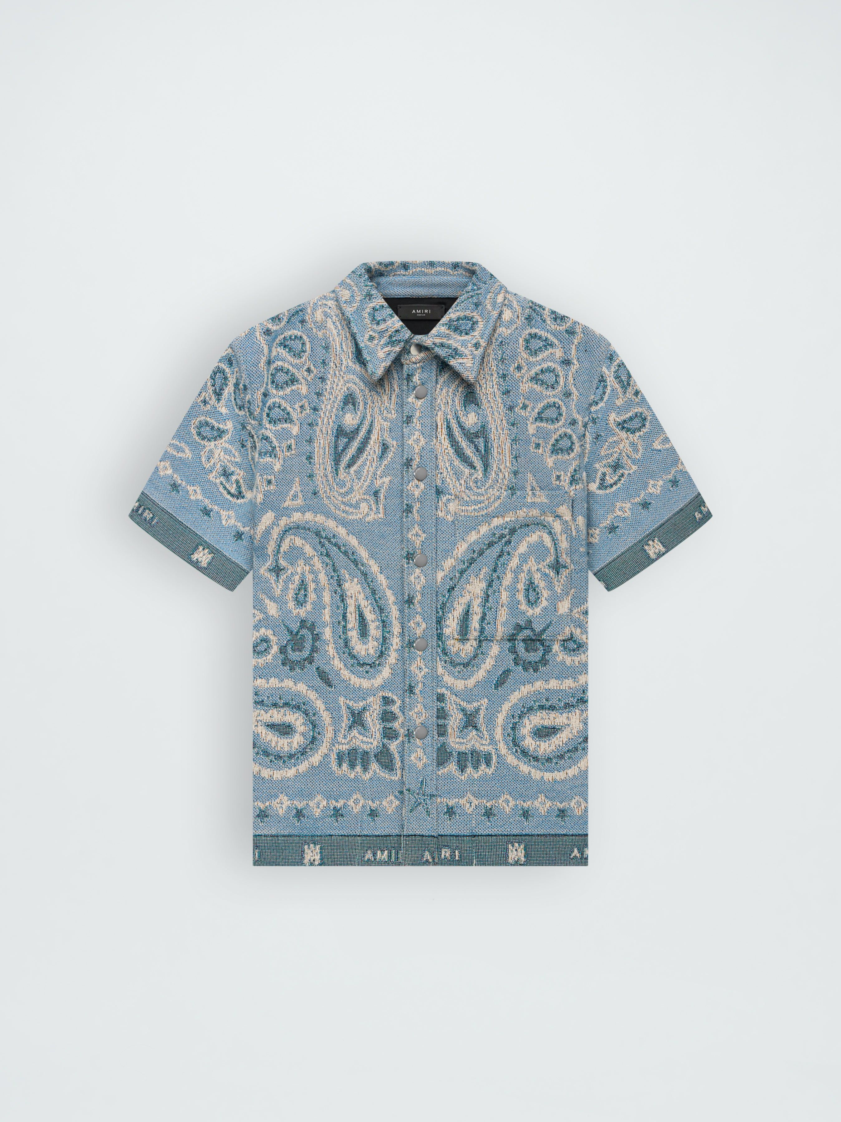 TAPESTRY BANDANA SHIRT - BLUE sold by AMIRI