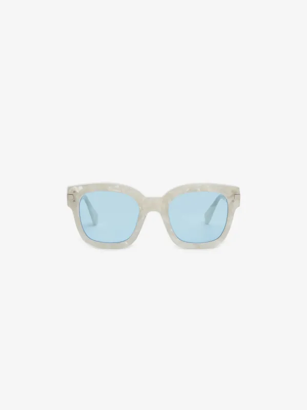 CLASSIC LOGO SUNGLASSES - PEARL / BLUE sold by AMIRI