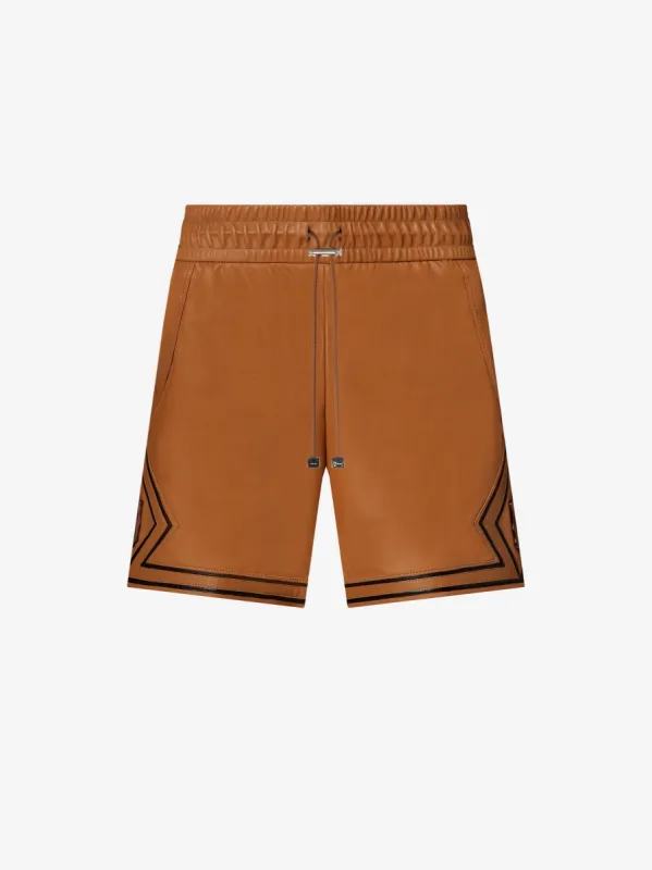 M.A. DRAWSTRING BOXING SHORT - Brown made by AMIRI