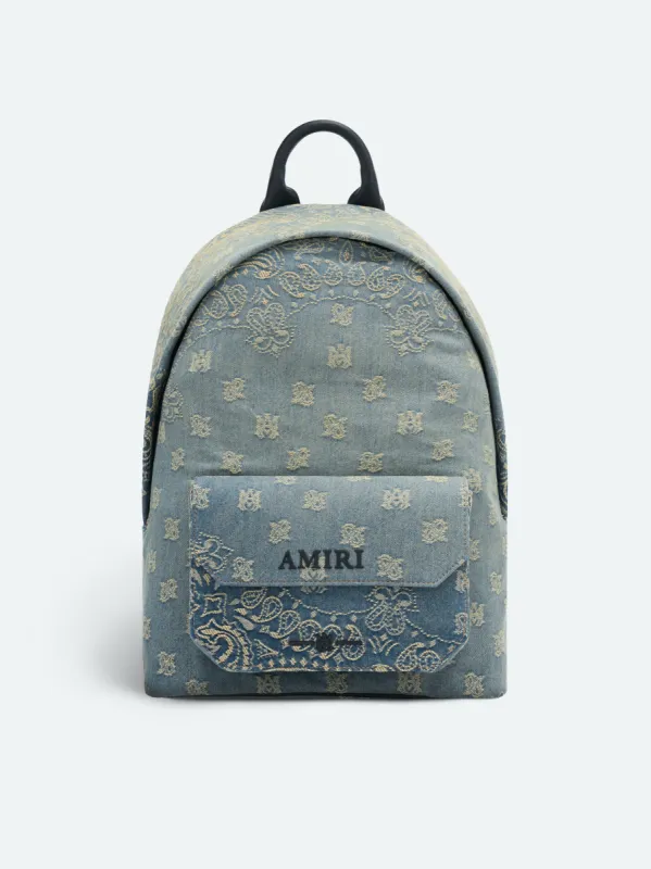 DENIM BANDANA JACQUARD BACKPACK - Indigo made by AMIRI