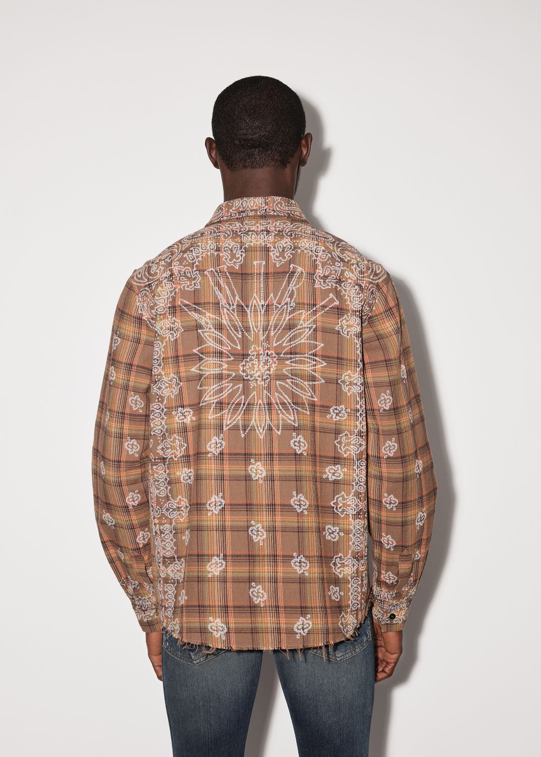 BLEACH BANDANA PLAID - BROWN sold by AMIRI product image thumbnail 4
