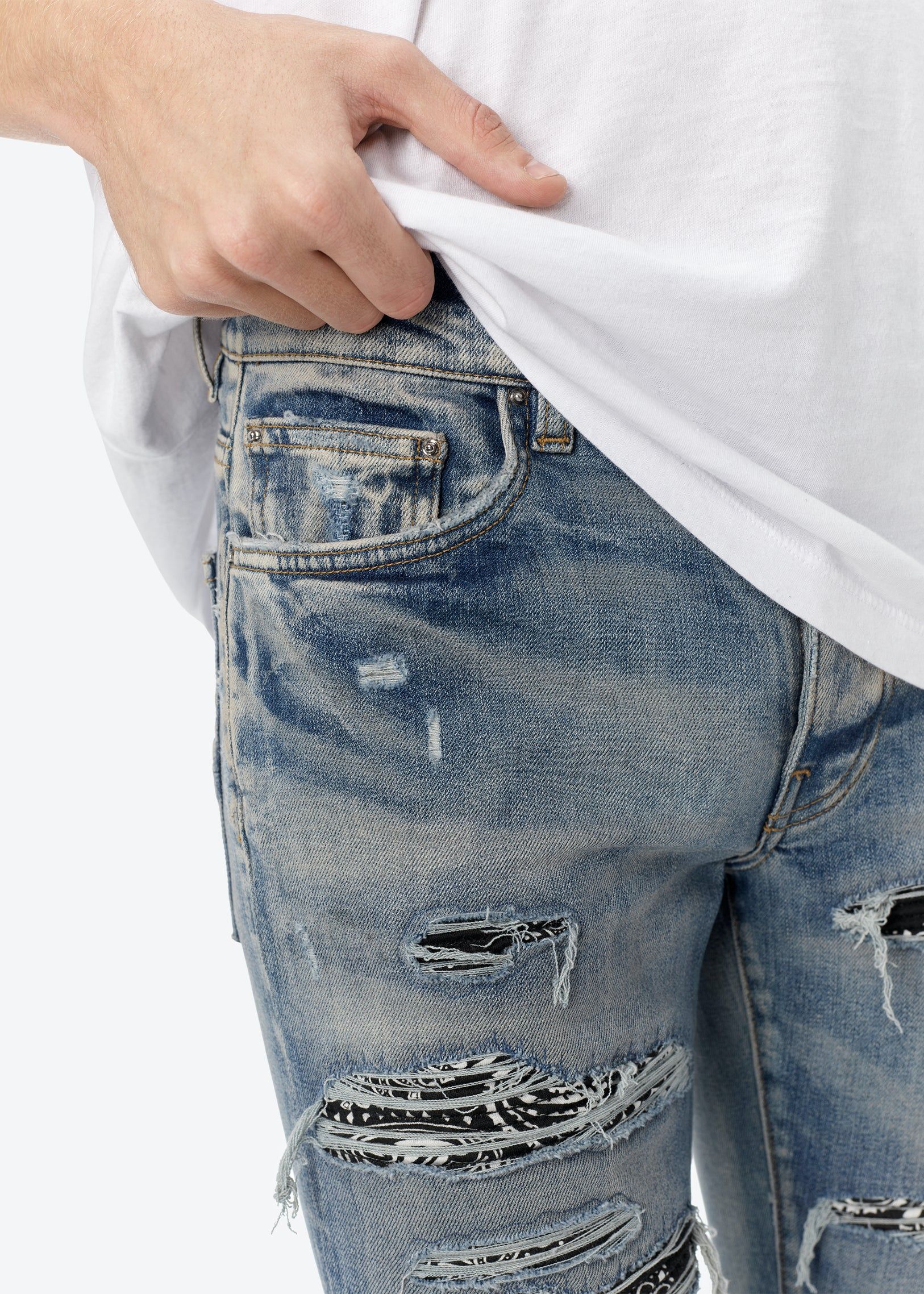 BANDANA THRASH JEAN - CLAY INDIGO sold by AMIRI product image thumbnail 4