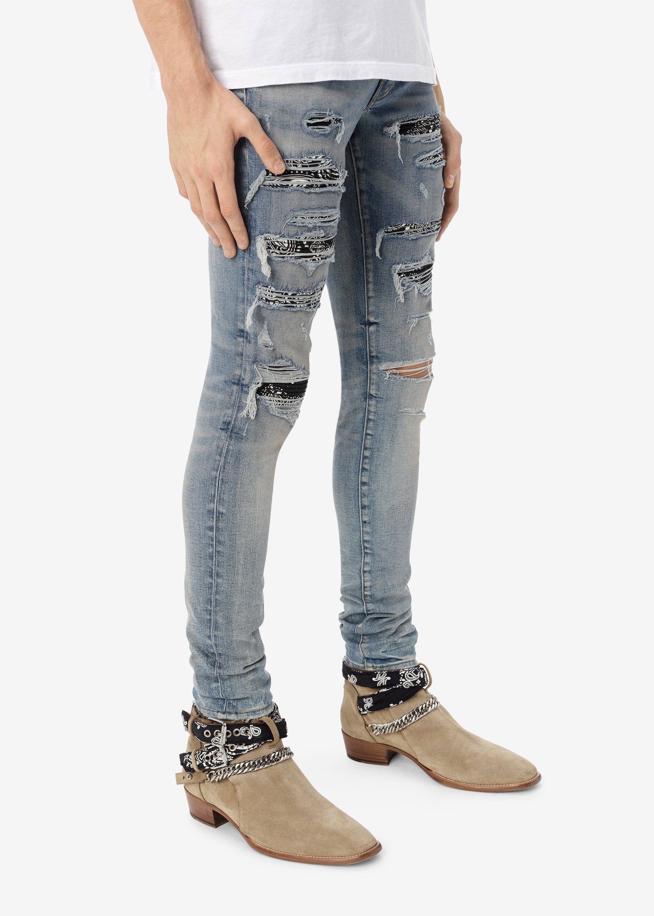 BANDANA THRASH JEAN - CLAY INDIGO sold by AMIRI product image thumbnail 3