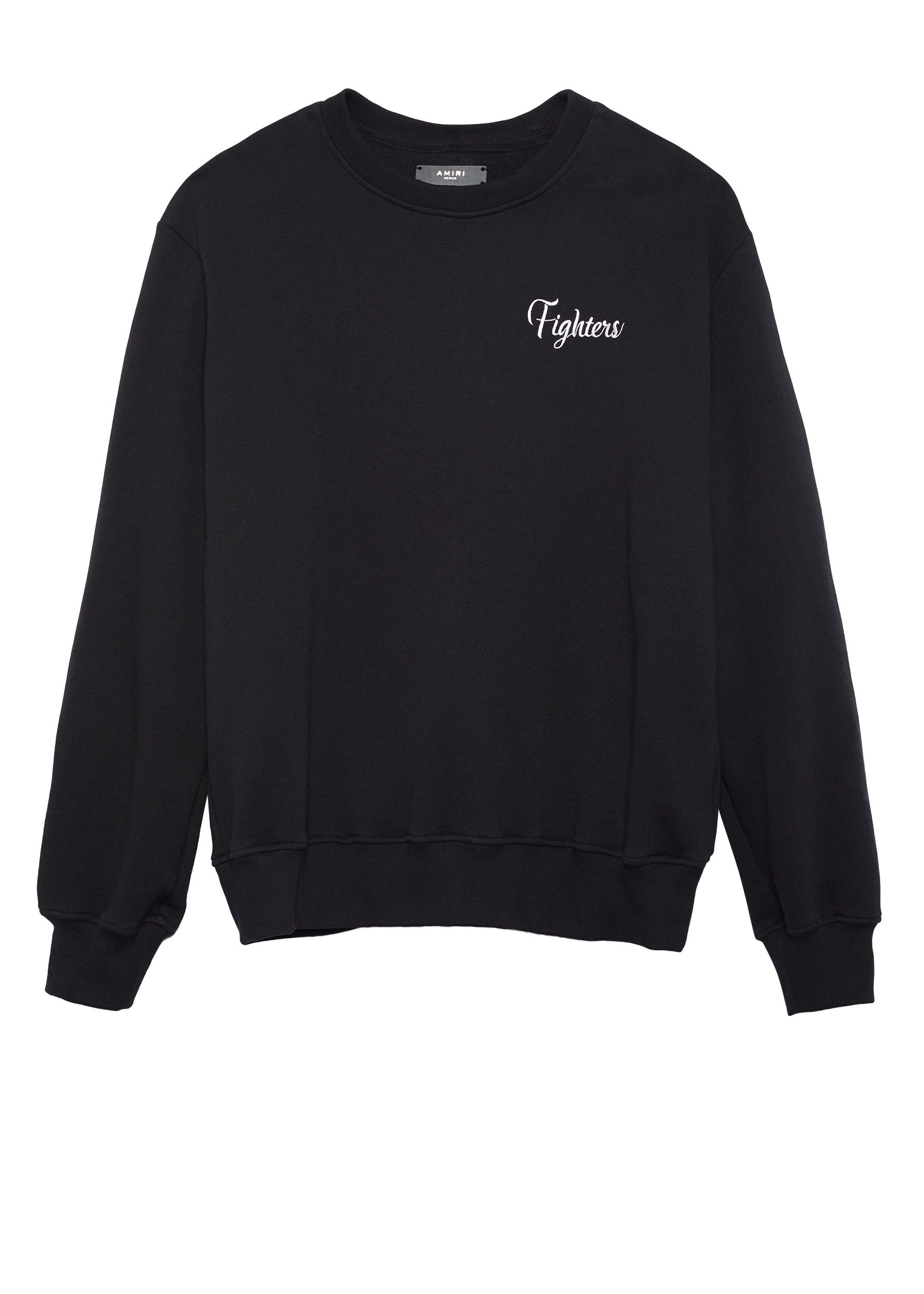 Fighters Embroidered Crew Black/Red sold by AMIRI