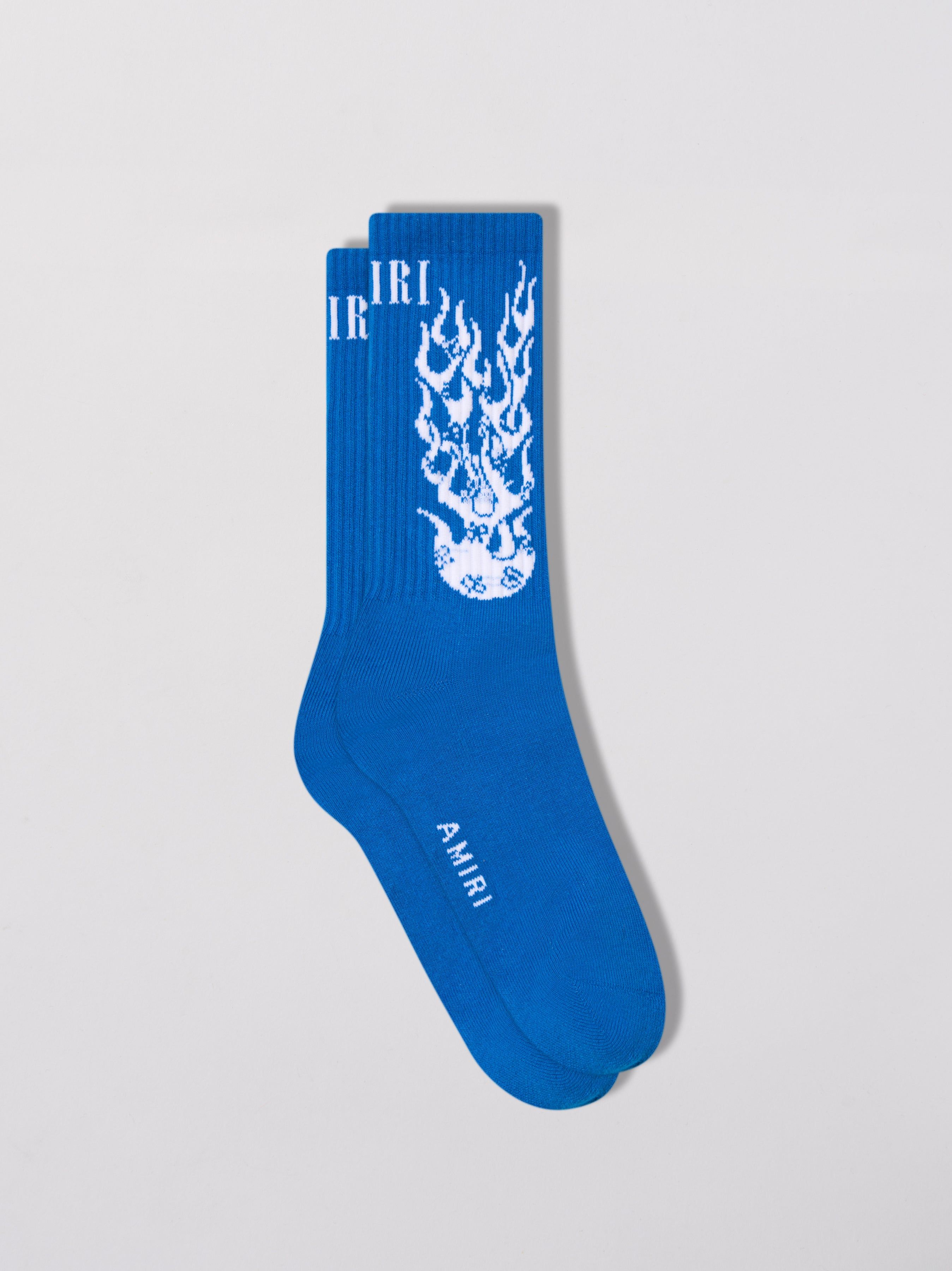 FLAMES SOCKS - BLUE sold by AMIRI product image thumbnail 2