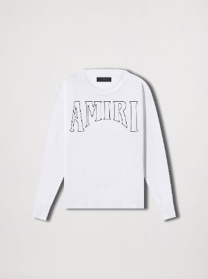 SUN LONG SLEEVE TEE - WHITE sold by AMIRI
