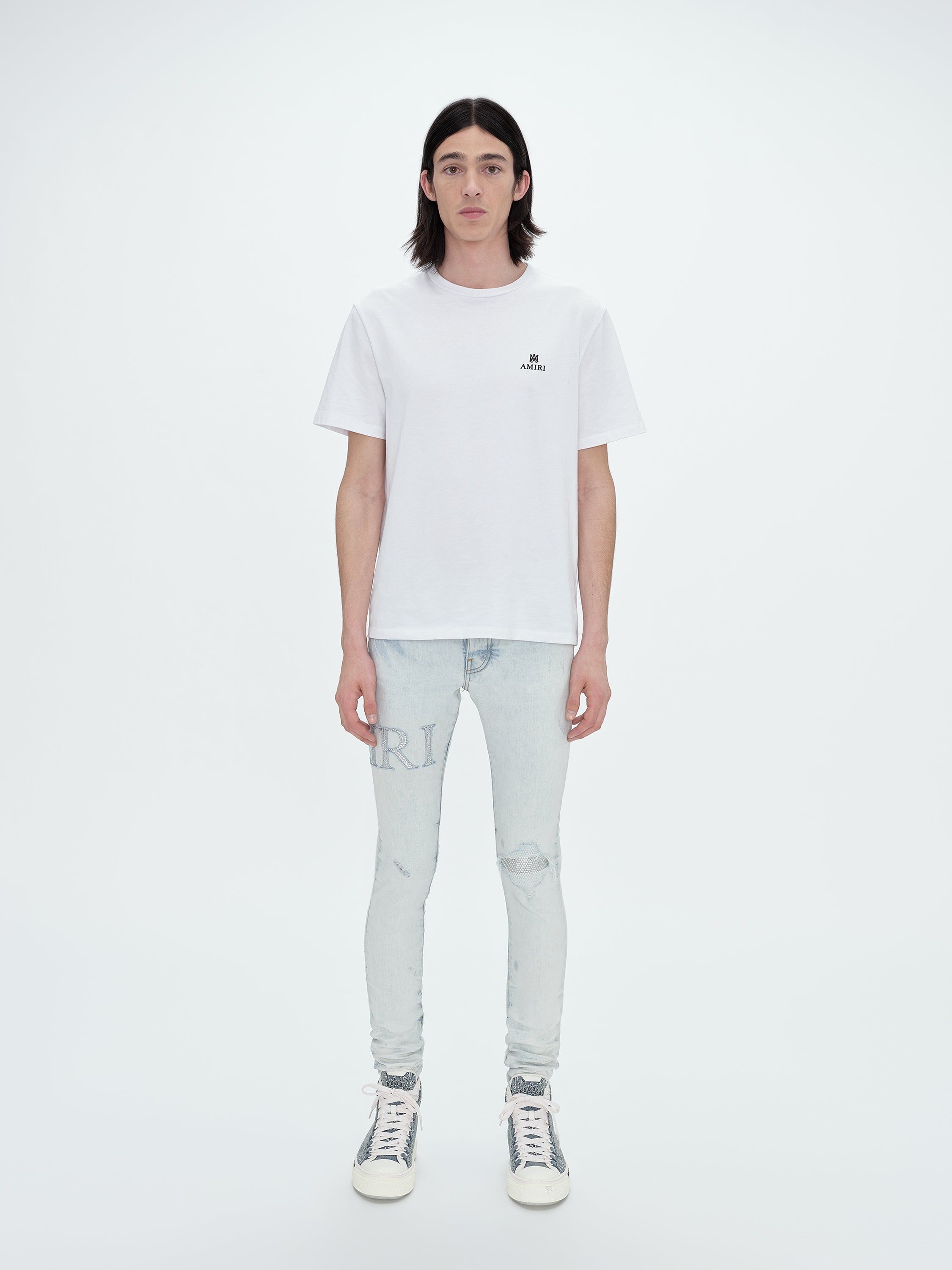 CRYSTAL EMBELLISHED LOGO JEAN - BLEACHED INDIGO sold by AMIRI product image thumbnail 2