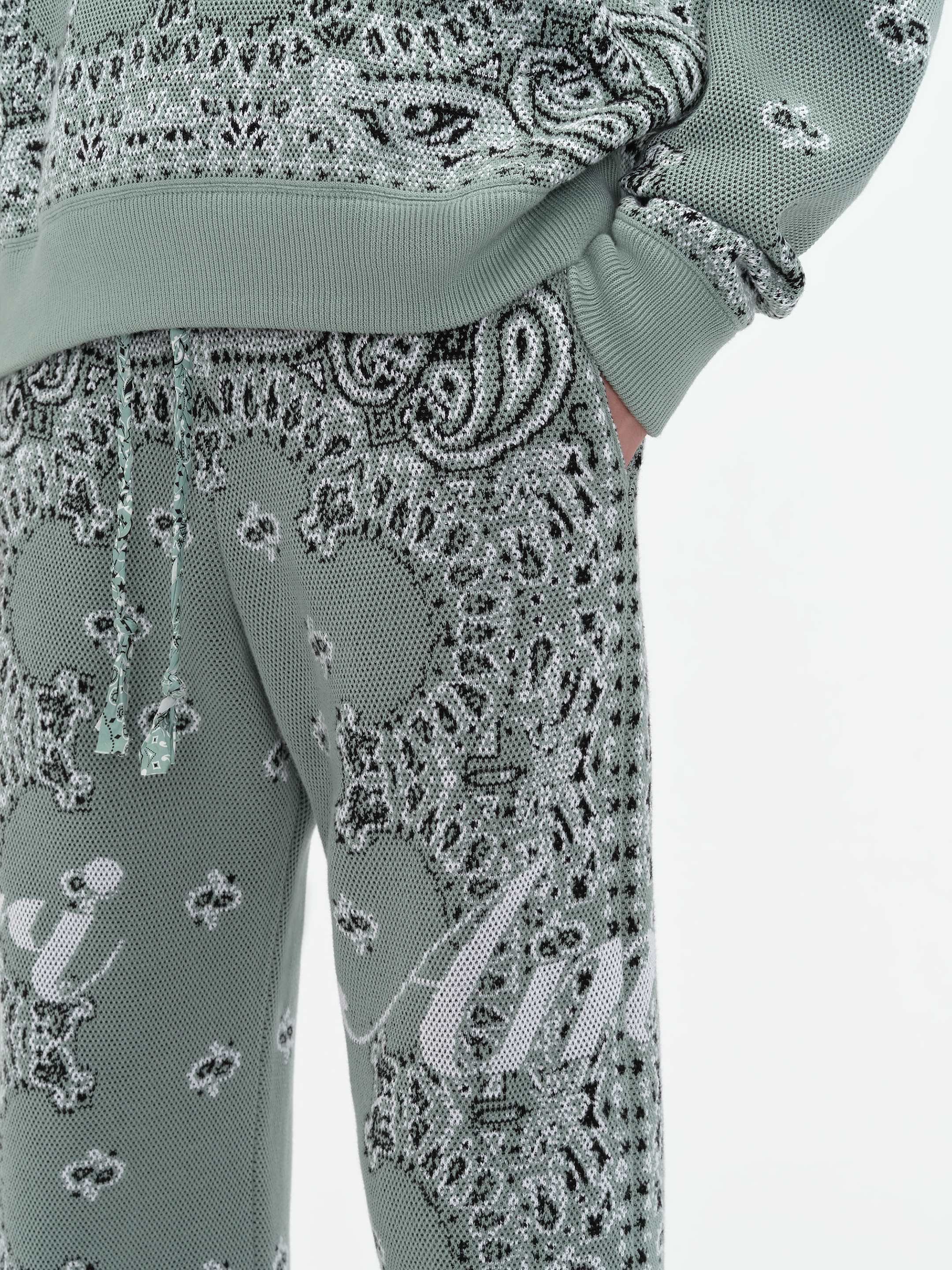 BANDANA KNIT KICK FLARE PANT - MINT sold by AMIRI product image thumbnail 7