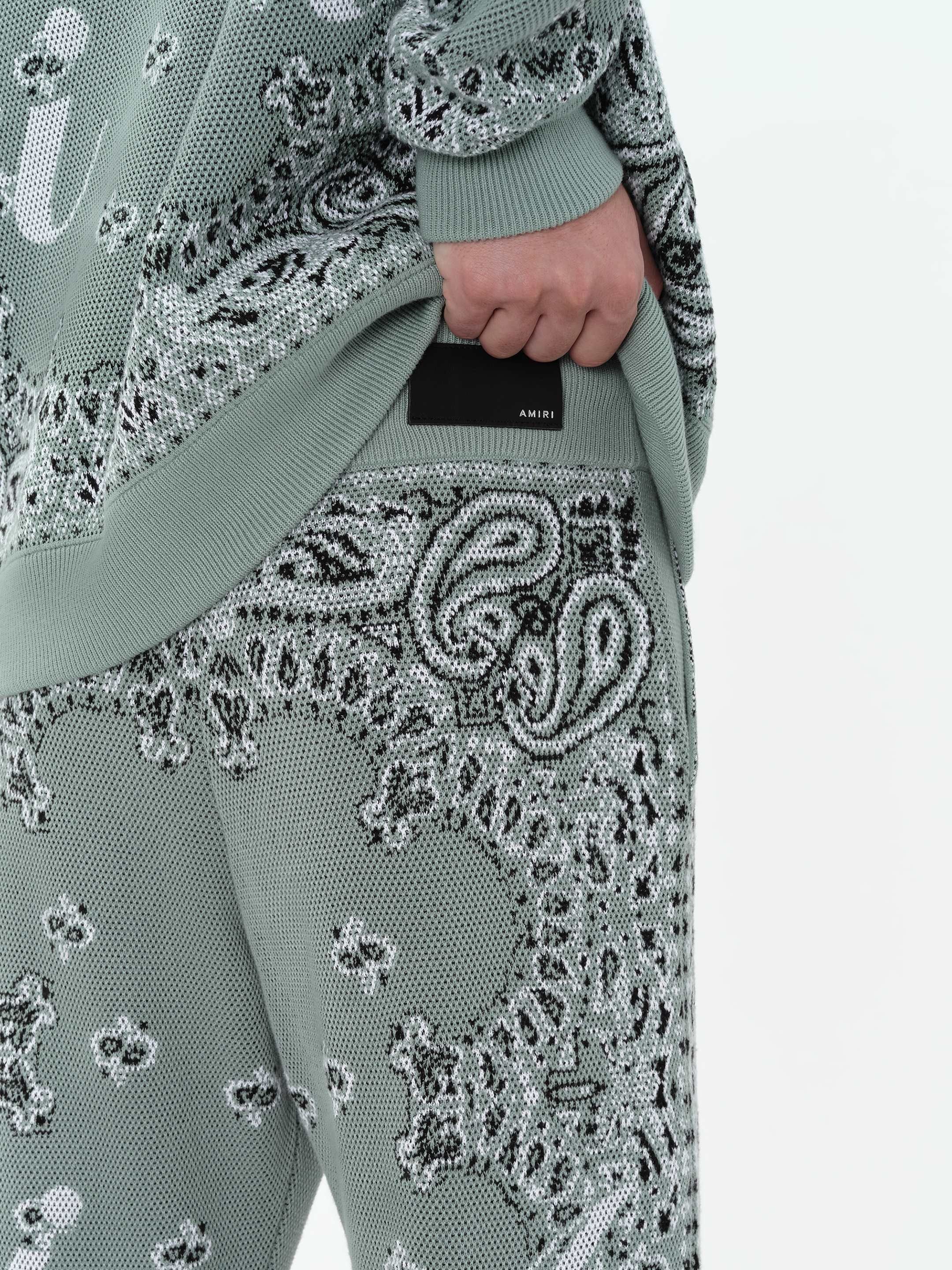 BANDANA KNIT KICK FLARE PANT - MINT sold by AMIRI product image thumbnail 8