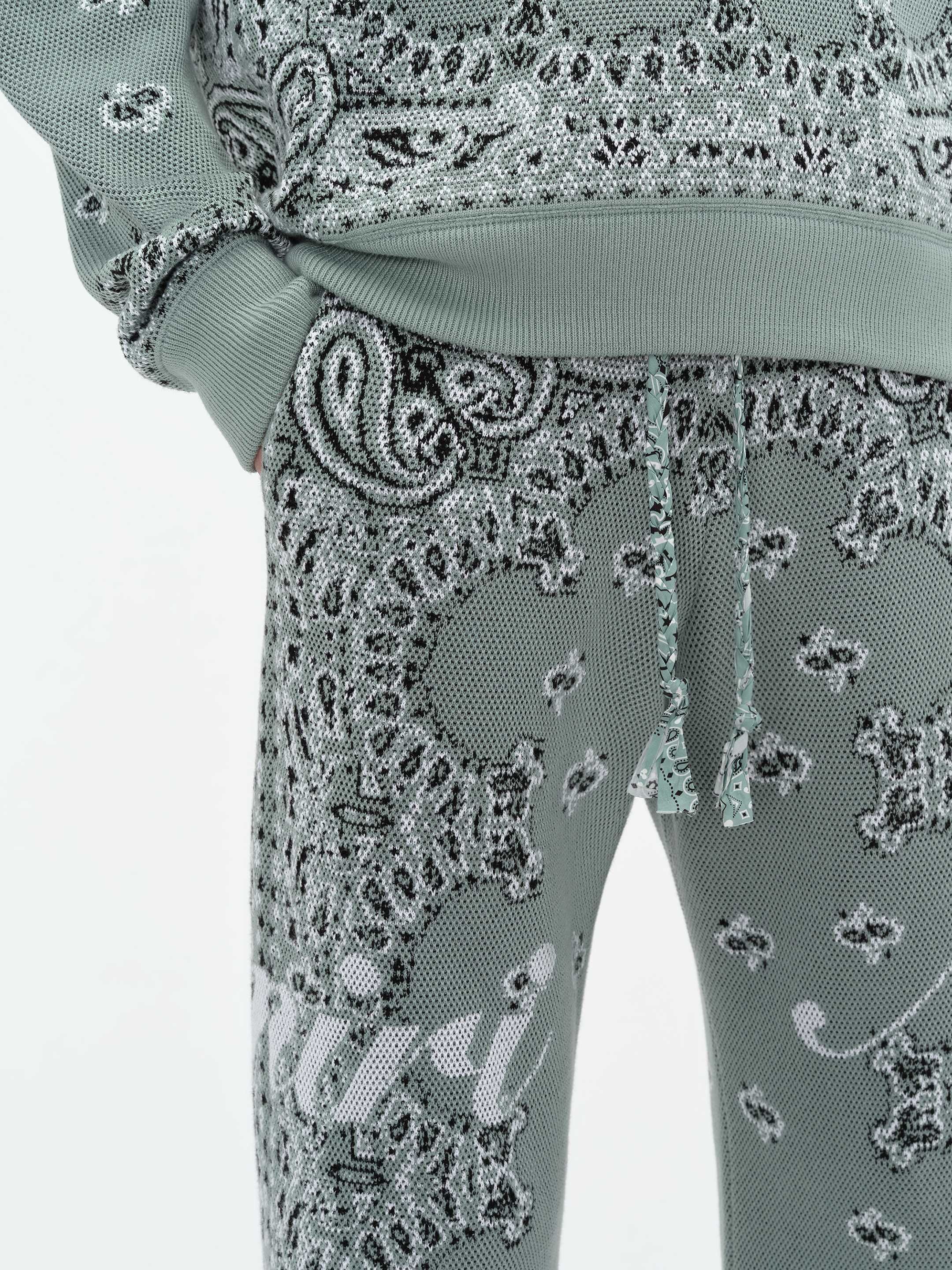 BANDANA KNIT KICK FLARE PANT - MINT sold by AMIRI product image thumbnail 3