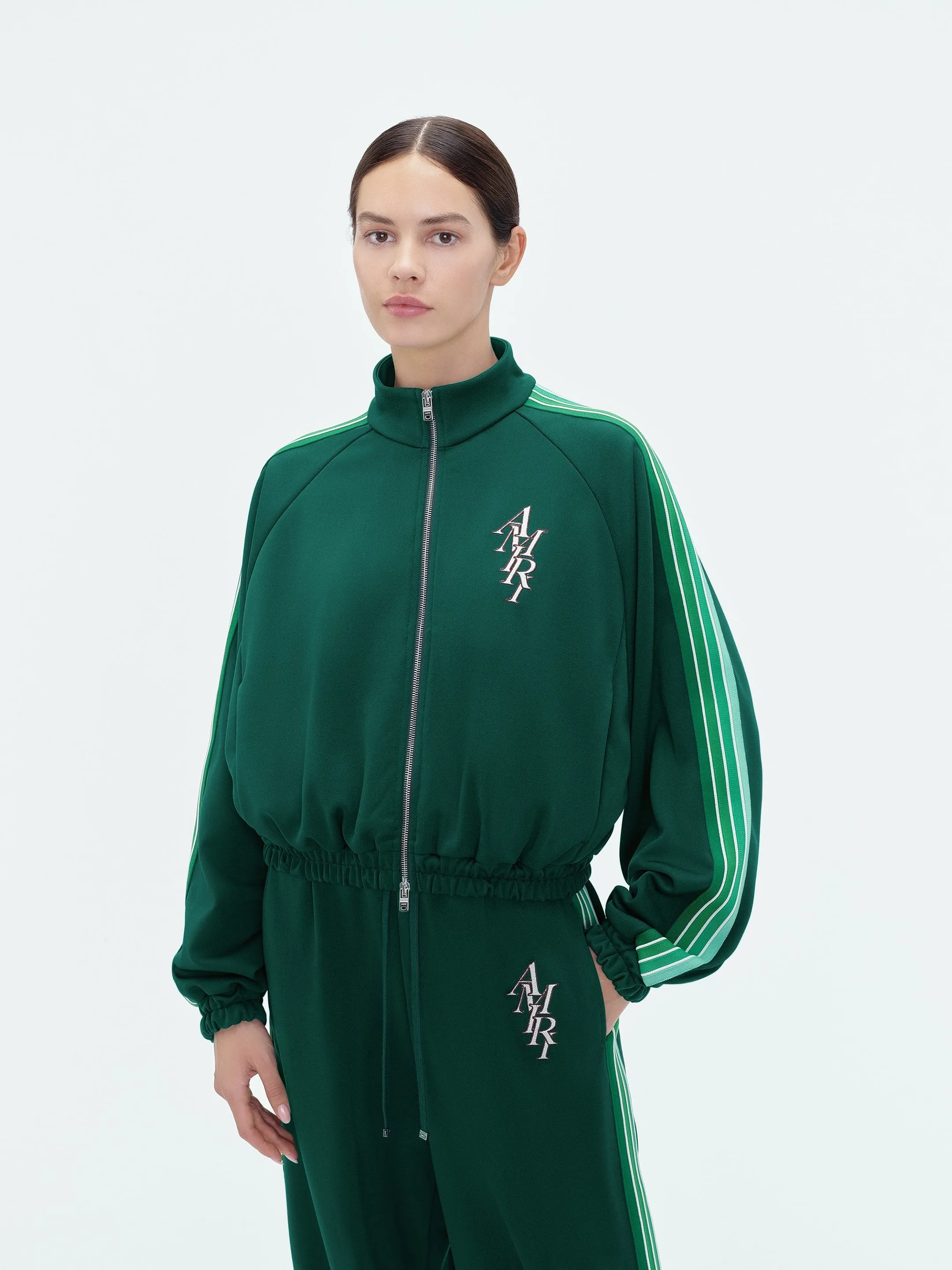 WOMEN - AMIRI STACK TRACK JACKET - Rain Forest sold by AMIRI product image thumbnail 3