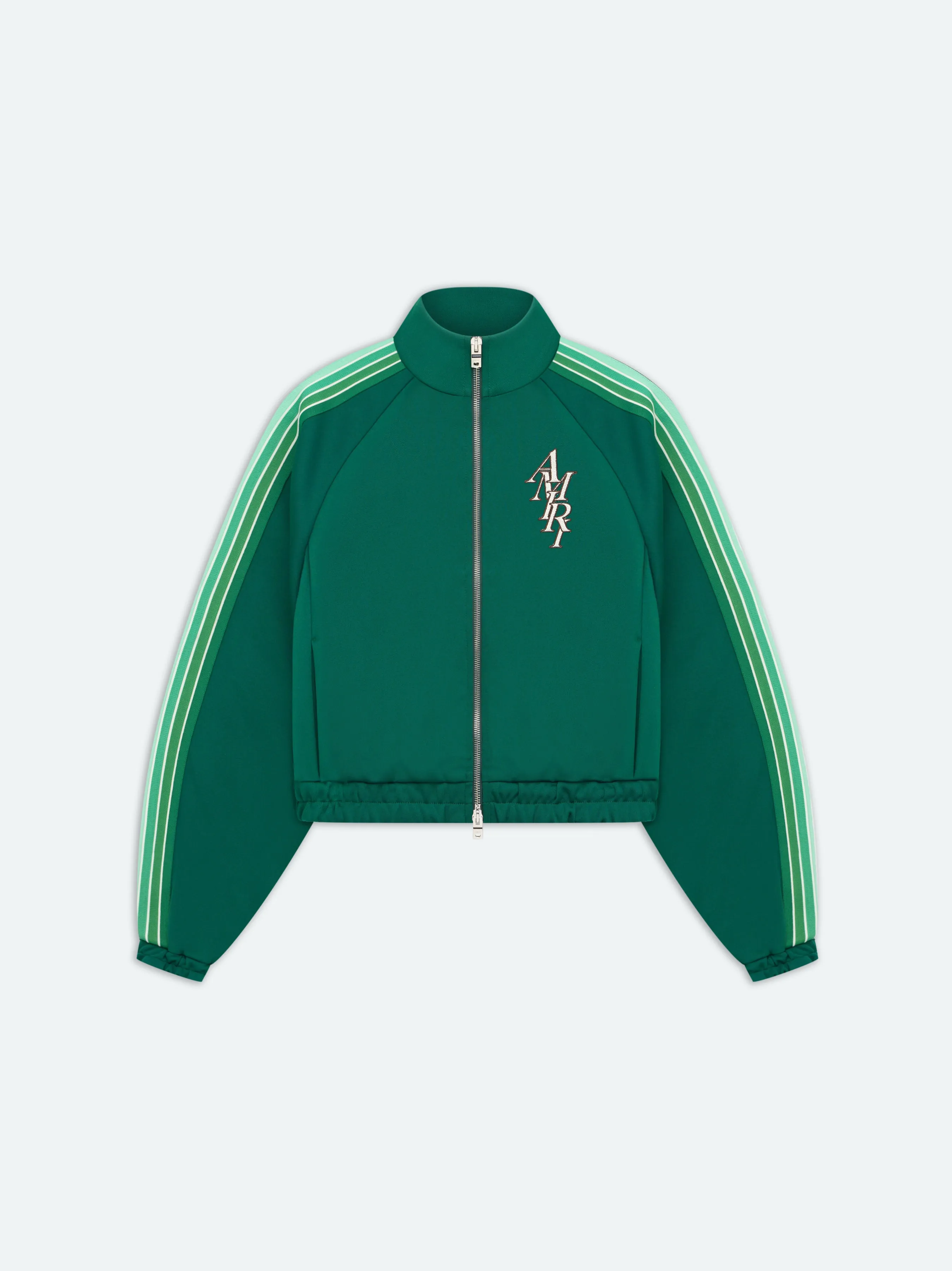 WOMEN - AMIRI STACK TRACK JACKET - Rain Forest sold by AMIRI