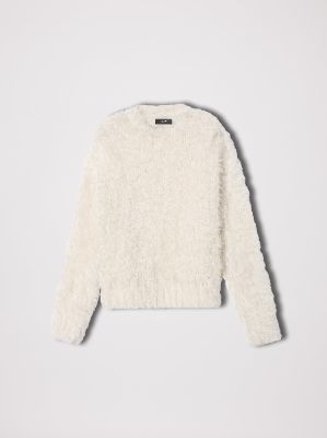 WOMEN - FEATHER CREW - ALABASTER sold by AMIRI
