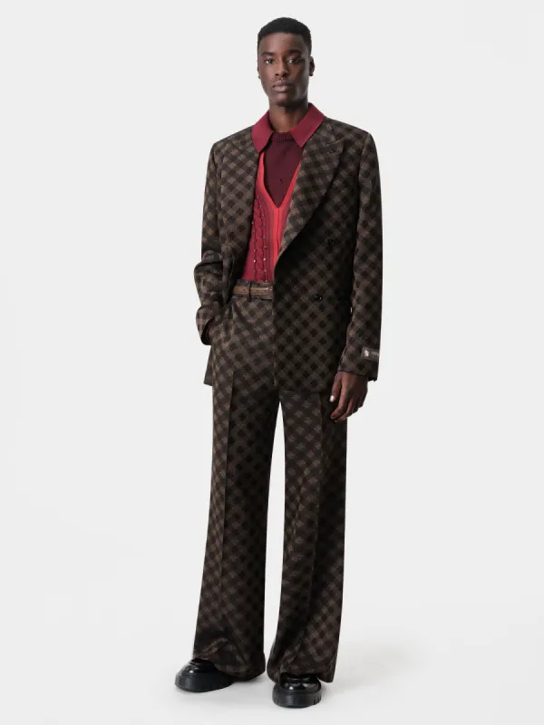 MA QUAD DOUBLE-BREASTED BLAZER - Dark Brown sold by AMIRI