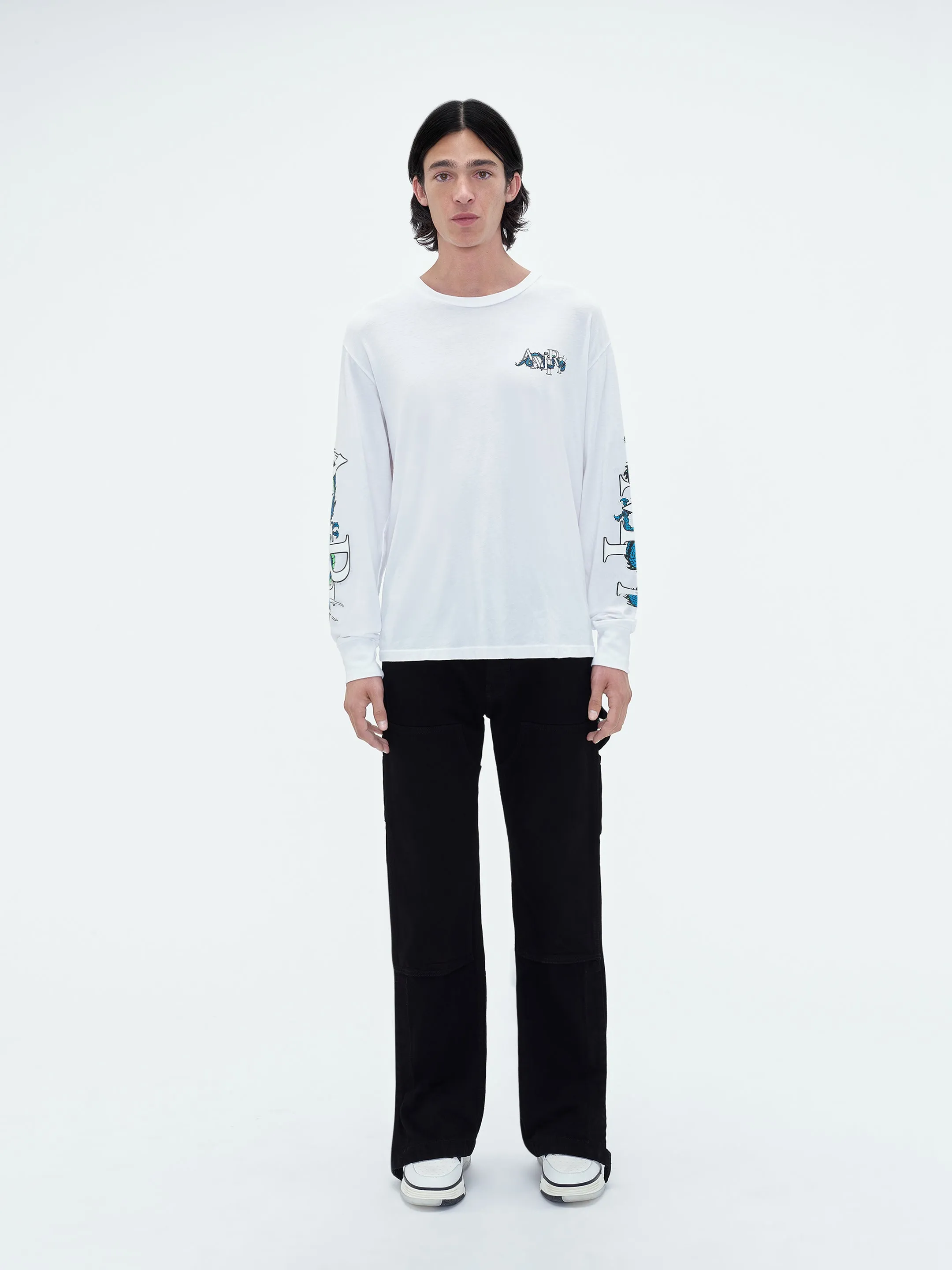 LUNAR NEW YEAR DRAGON LONG SLEEVE TEE - White sold by AMIRI product image thumbnail 2