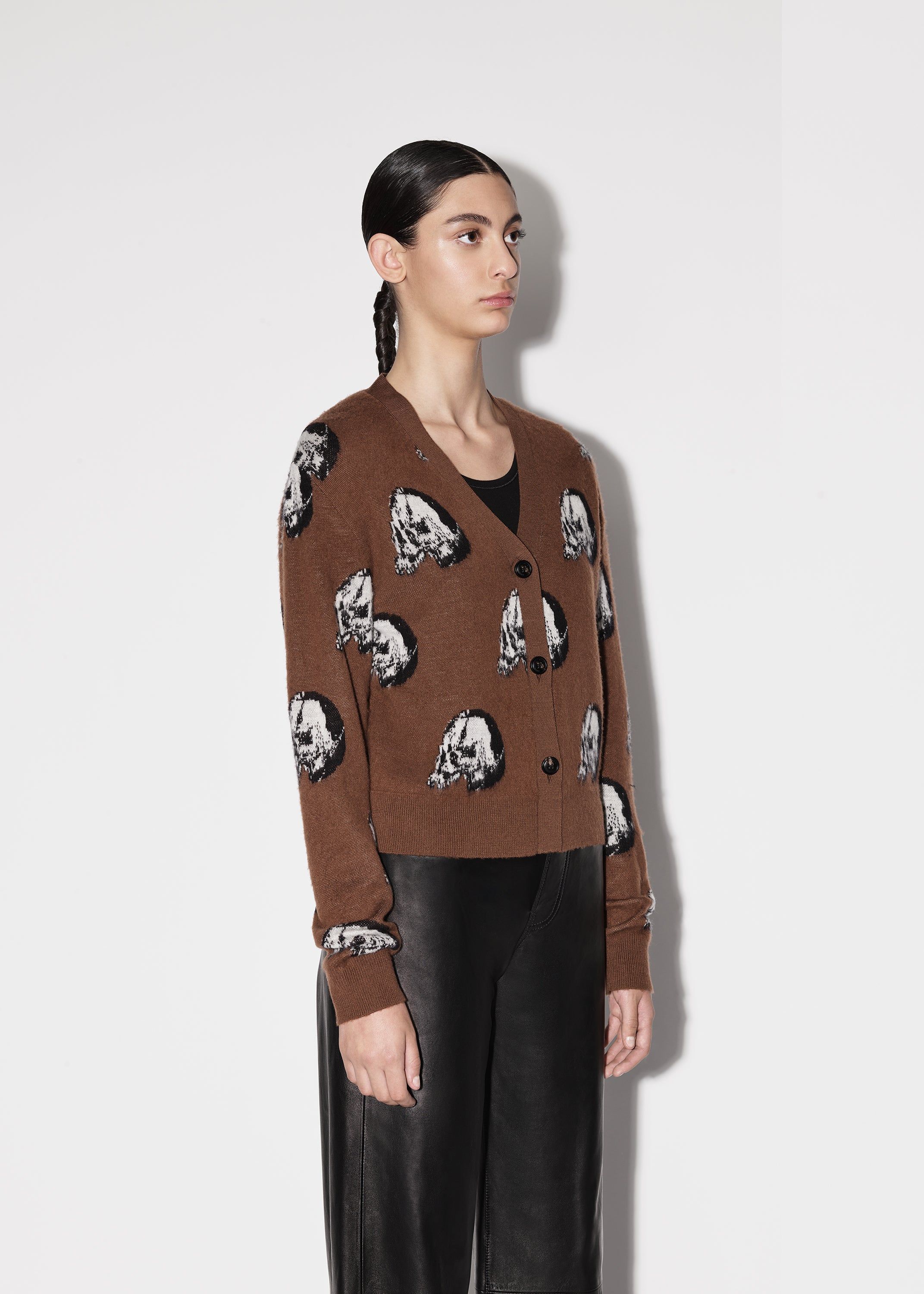 WOMEN - WES LANG REPEAT SKULL CARDIGAN sold by AMIRI product image thumbnail 5