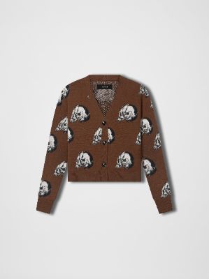 WOMEN - WES LANG REPEAT SKULL CARDIGAN made by AMIRI