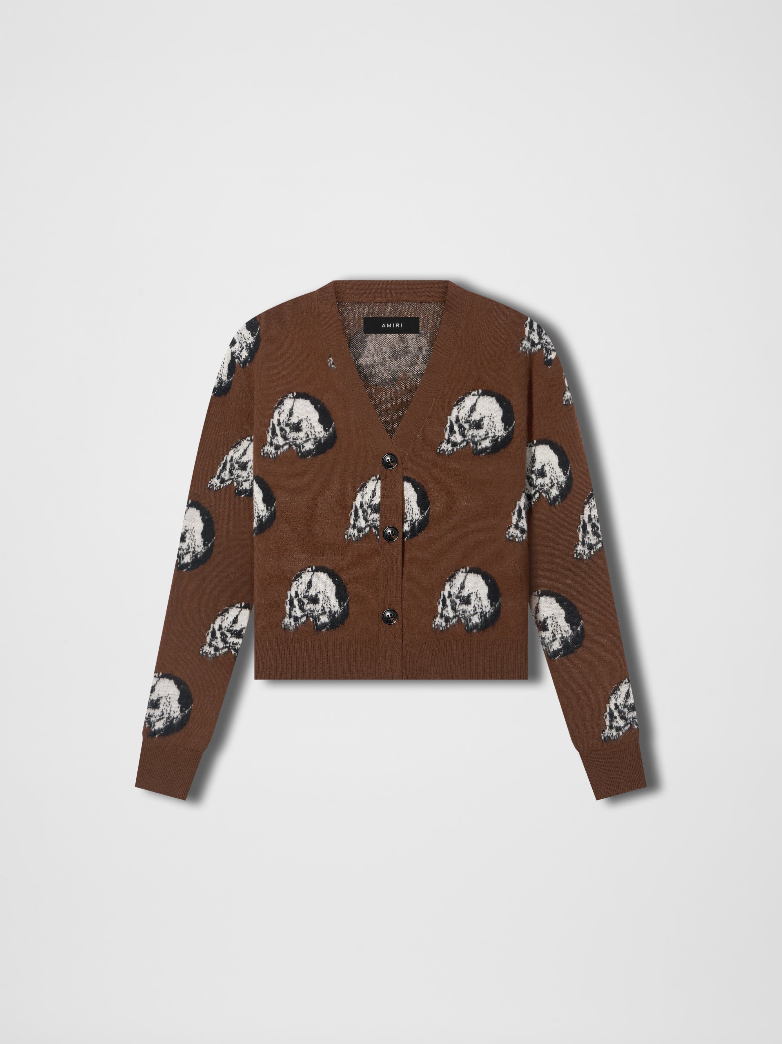 WOMEN - WES LANG REPEAT SKULL CARDIGAN sold by AMIRI