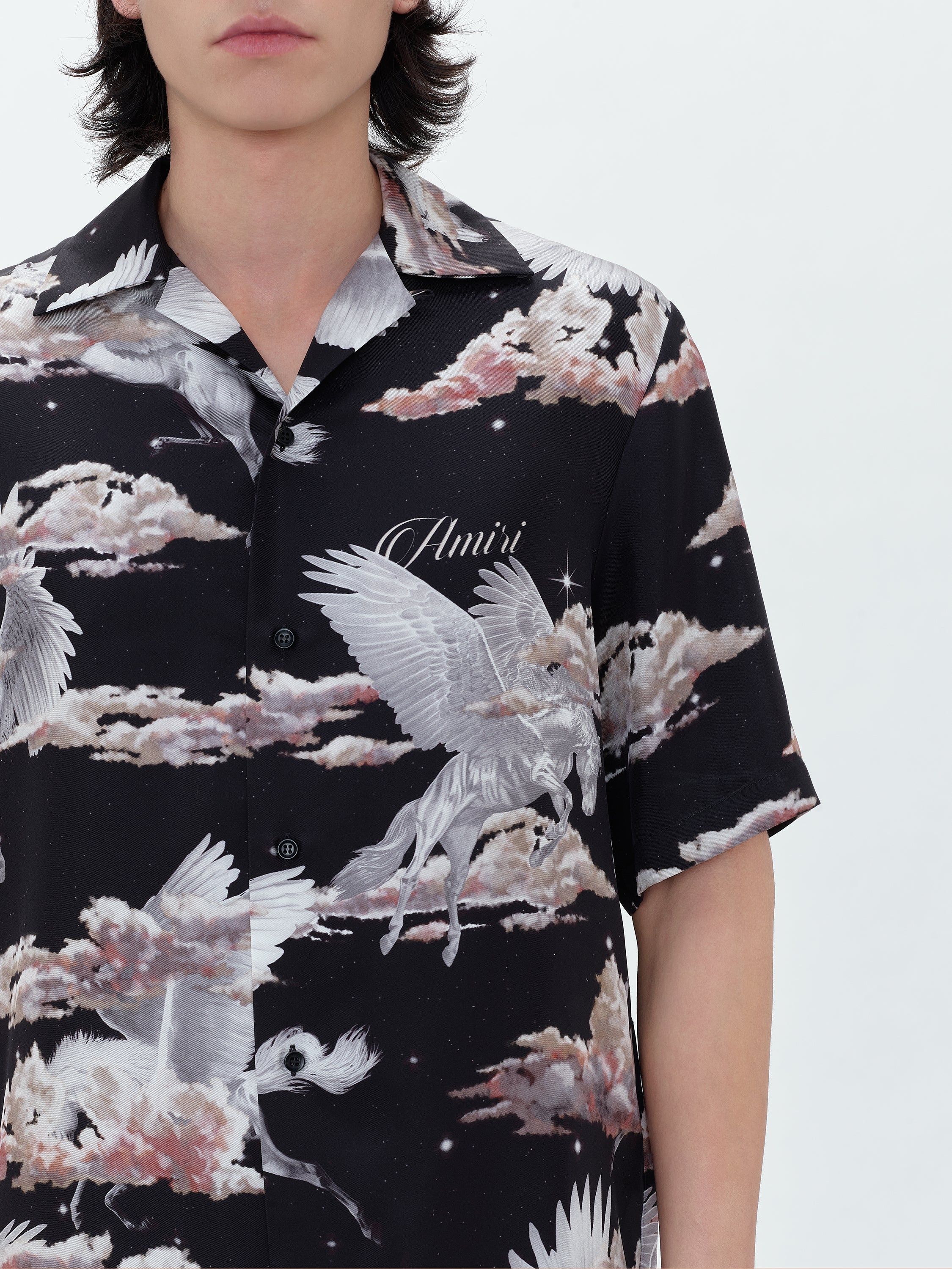 ALL OVER PEGASUS BOWLING SHIRT - BLACK sold by AMIRI product image thumbnail 5