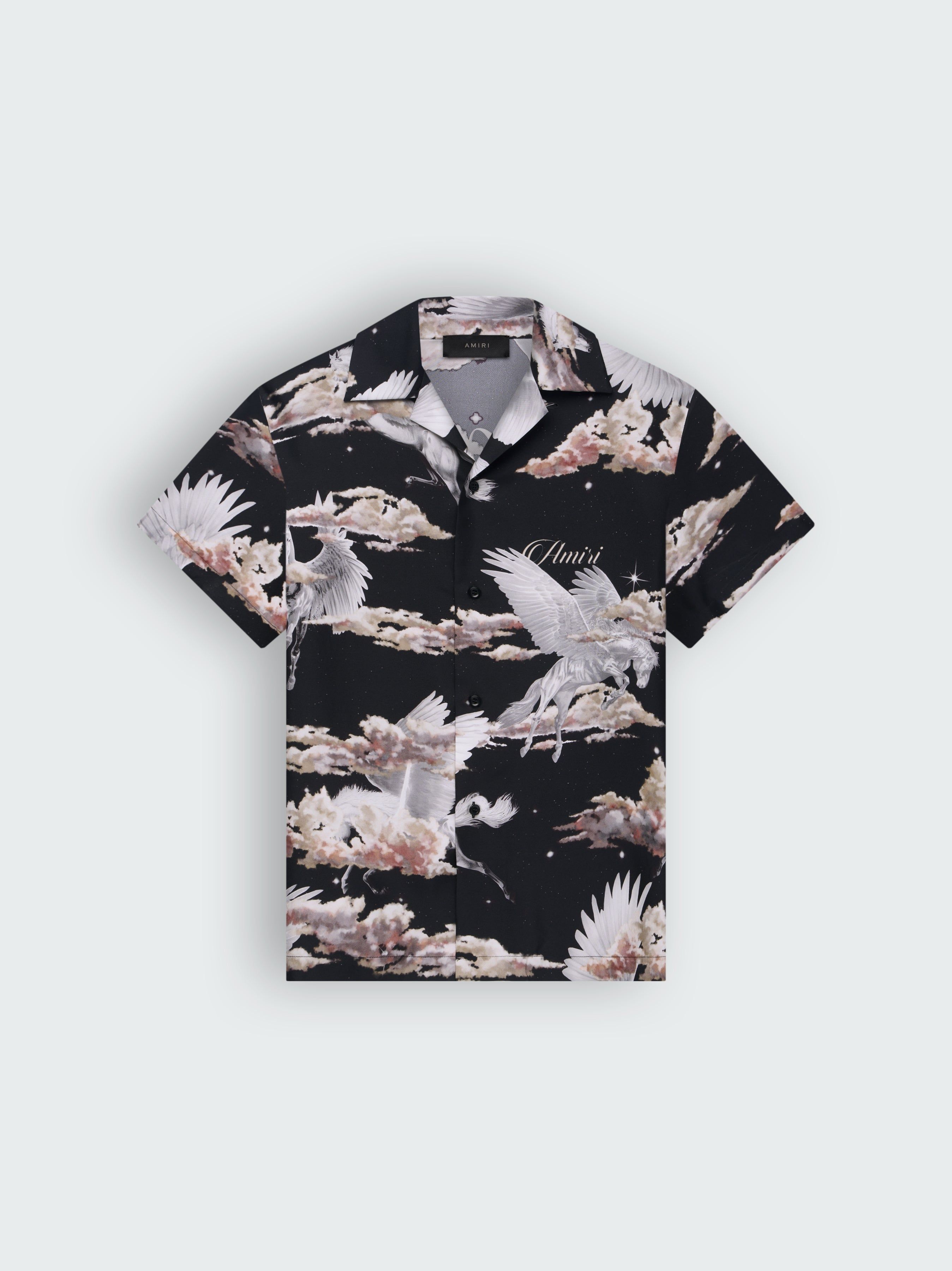 ALL OVER PEGASUS BOWLING SHIRT - BLACK sold by AMIRI