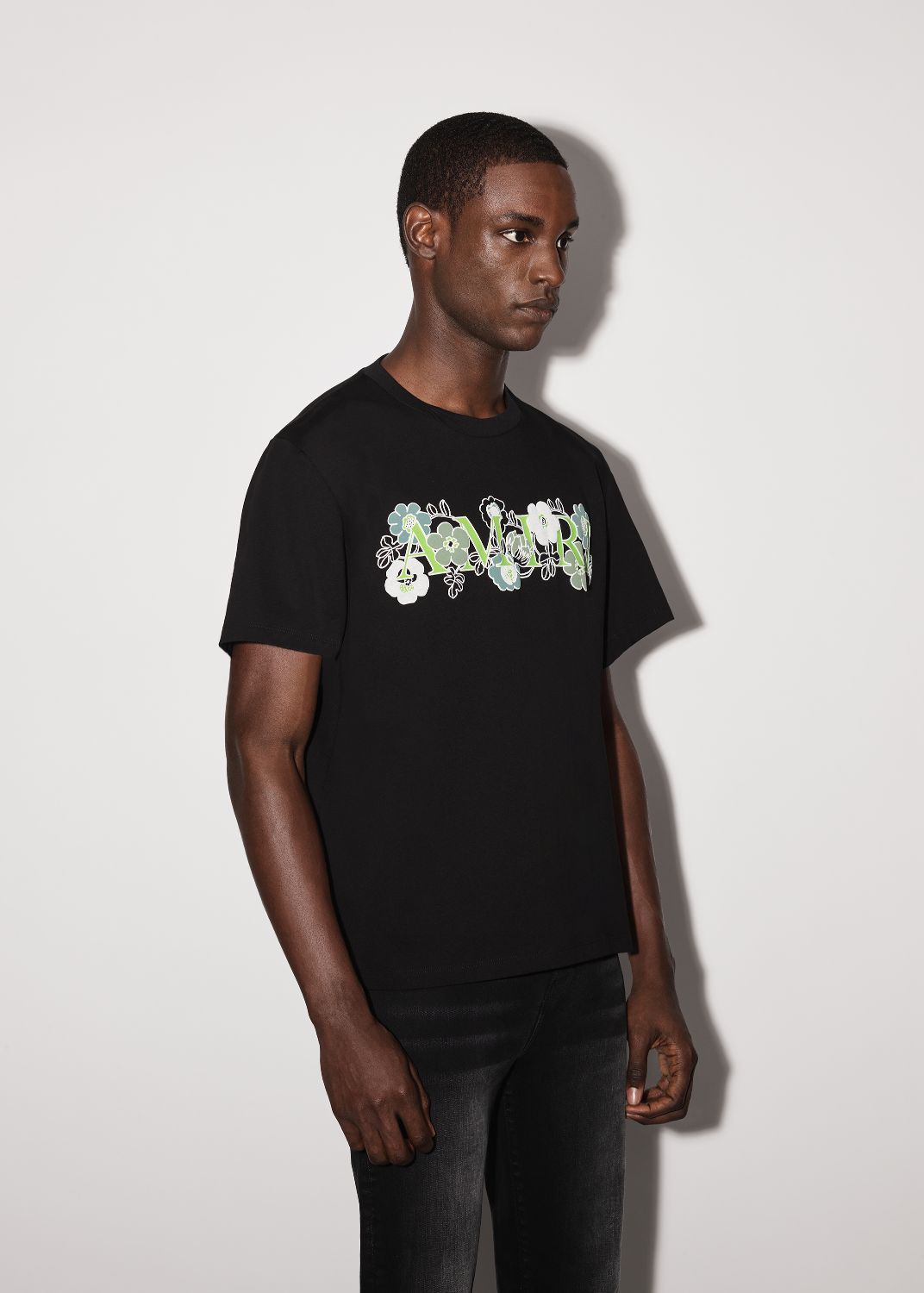 FLOWER AMIRI LOGO TEE - BLACK sold by AMIRI product image thumbnail 3
