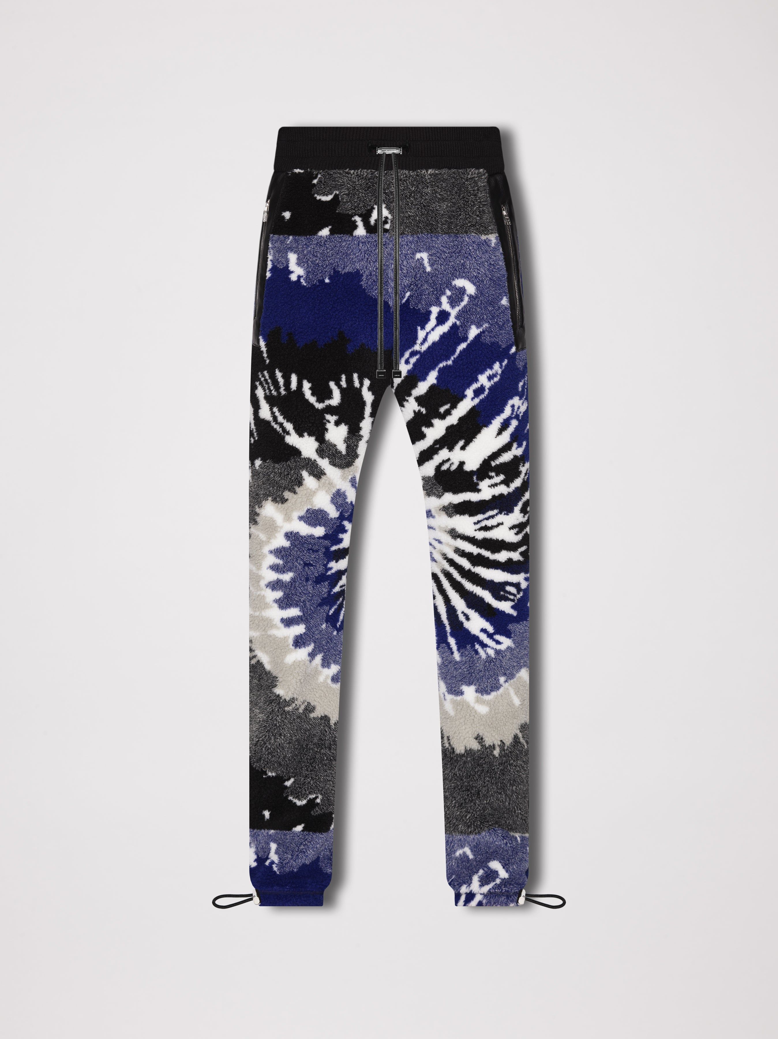 TIE DYE POLAR FLEECE PANTS - BLUE / BLACK sold by AMIRI