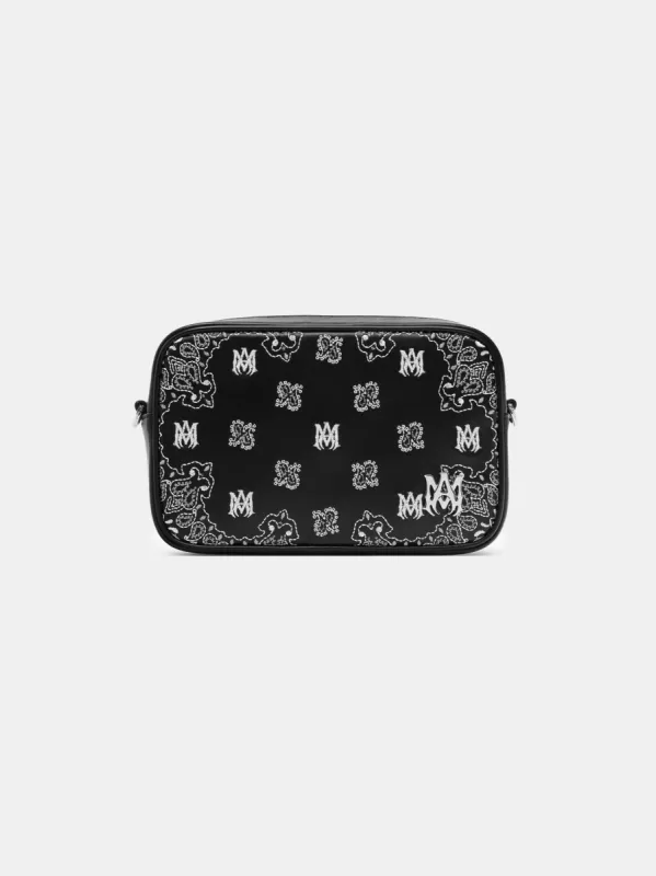 BANDANA EMBROIDERED CAMERA CASE - Black sold by AMIRI